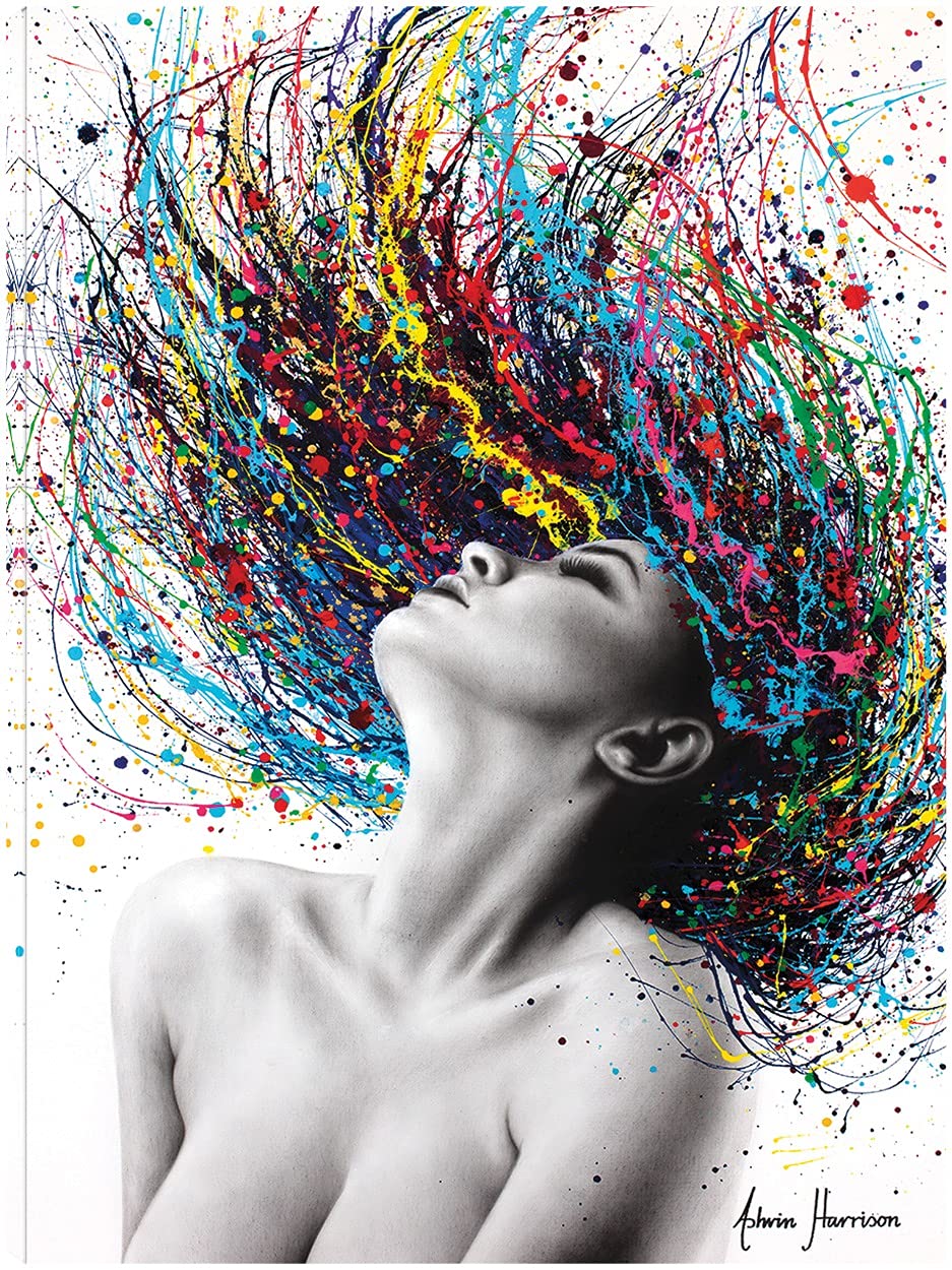 Believe in Tomorrow Fine Art Canvas Wall Decor by Ashvin Harrison - 24x32 Inch Ready to Hang Painting for Living Room, Bedroom, Office & More - Inspirational Home & Office Wall Art