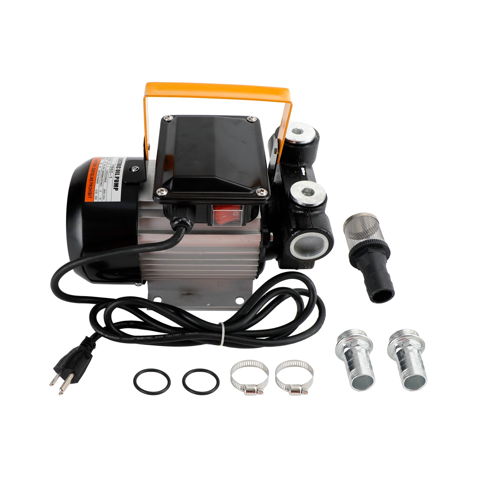 110V AC 550W Electric Diesel Fuel Transfer Pump - Self Priming 16GPM Oil Pump for Trucks, Boats & Industrial Use - Perfect for Gas Stations, Farms & Emergency Fuel Transfer