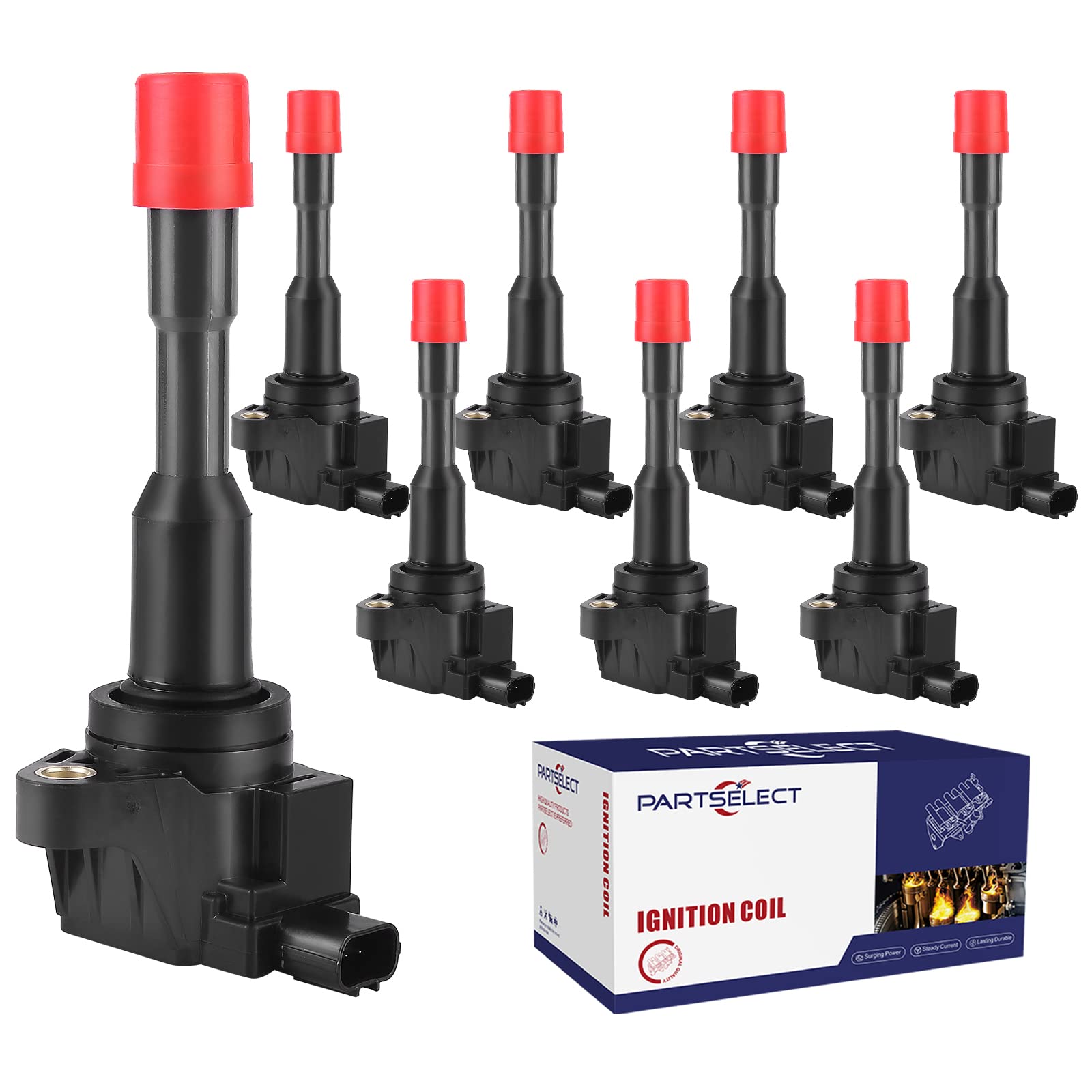 Honda Civic Hybrid 2003-2011 1.3L L4 Ignition Coil Pack Set of 8 - Replacement for OE C1408 5C1405 30521PWAS01 30521PWA003 - Perfect for Engine Tune-Up & Performance Enhancement