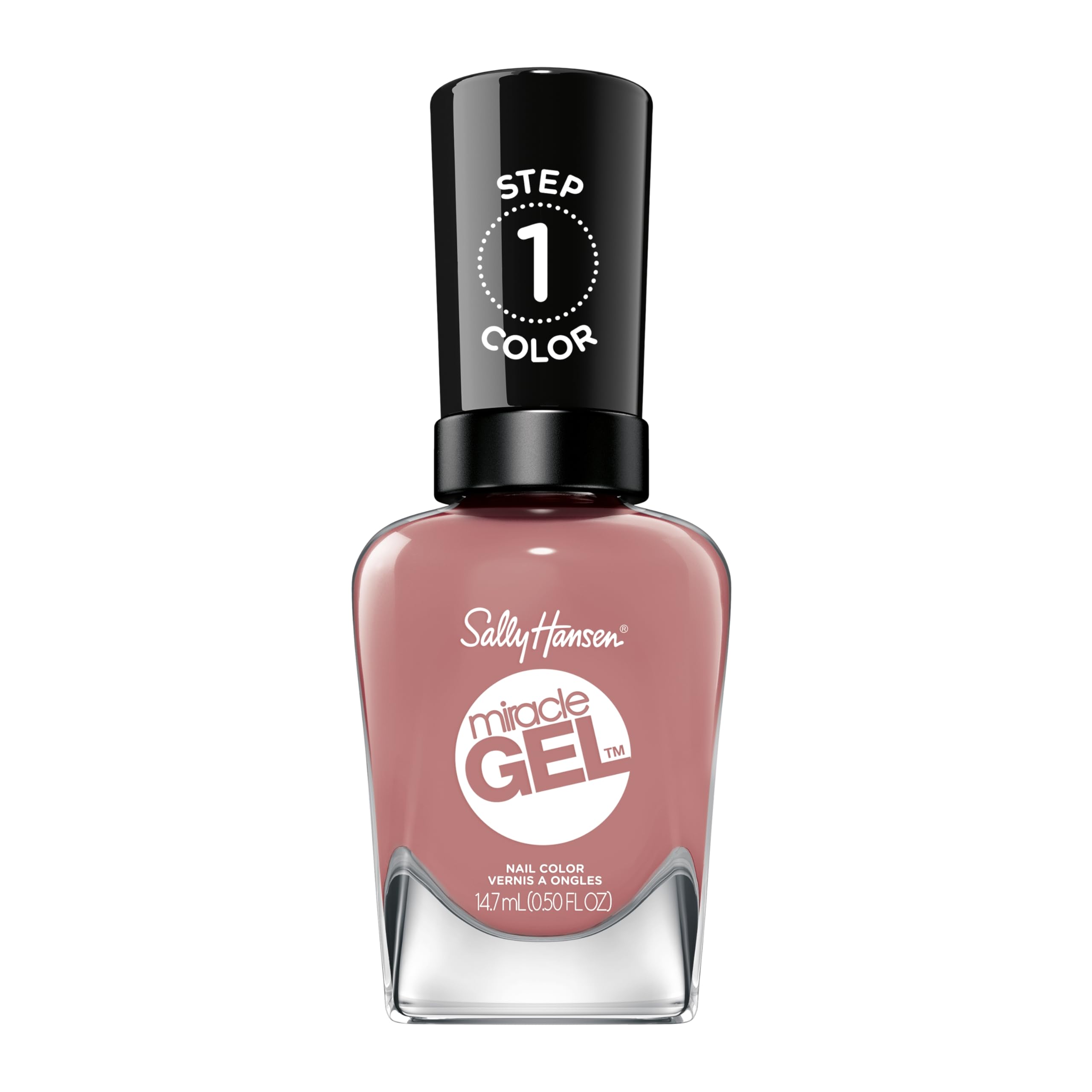 Sally Hansen Miracle Gel™ Nail Polish - Rose & Shine, Long Lasting Gel-Like Formula, No UV Lamp Needed, Pink Nail Color for Manicures & Pedicures | Perfect for Everyday Wear, Special Occasions & Gift Giving