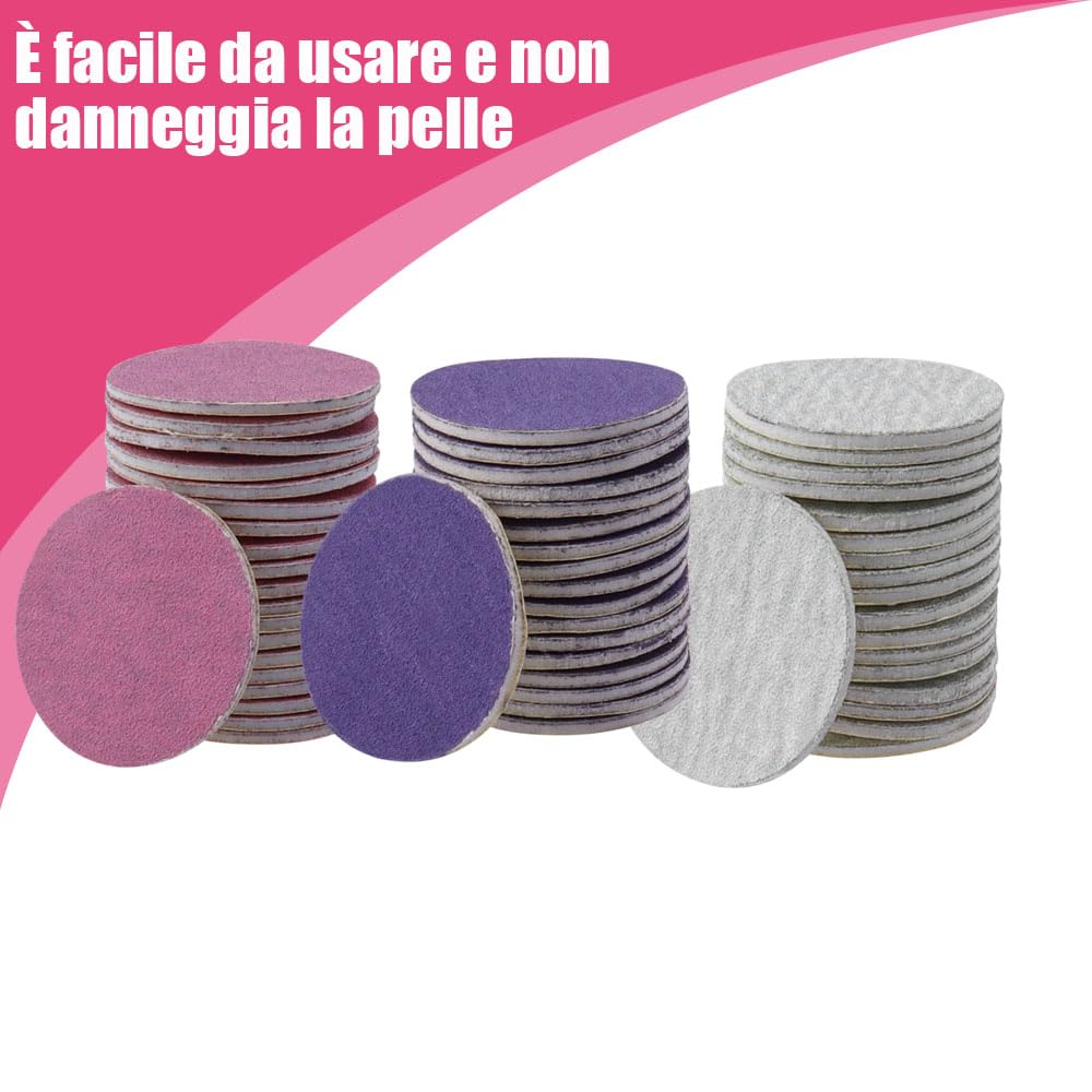 Bestgle 25mm Abrasive Pedicure Discs - Professional Foot Grinder Sandpaper Pads for Callus Removal, Home Pedicure Accessories - Long Lasting & Durable for Smooth Feet Care (Perfect for At-Home Spa & Salon Use)