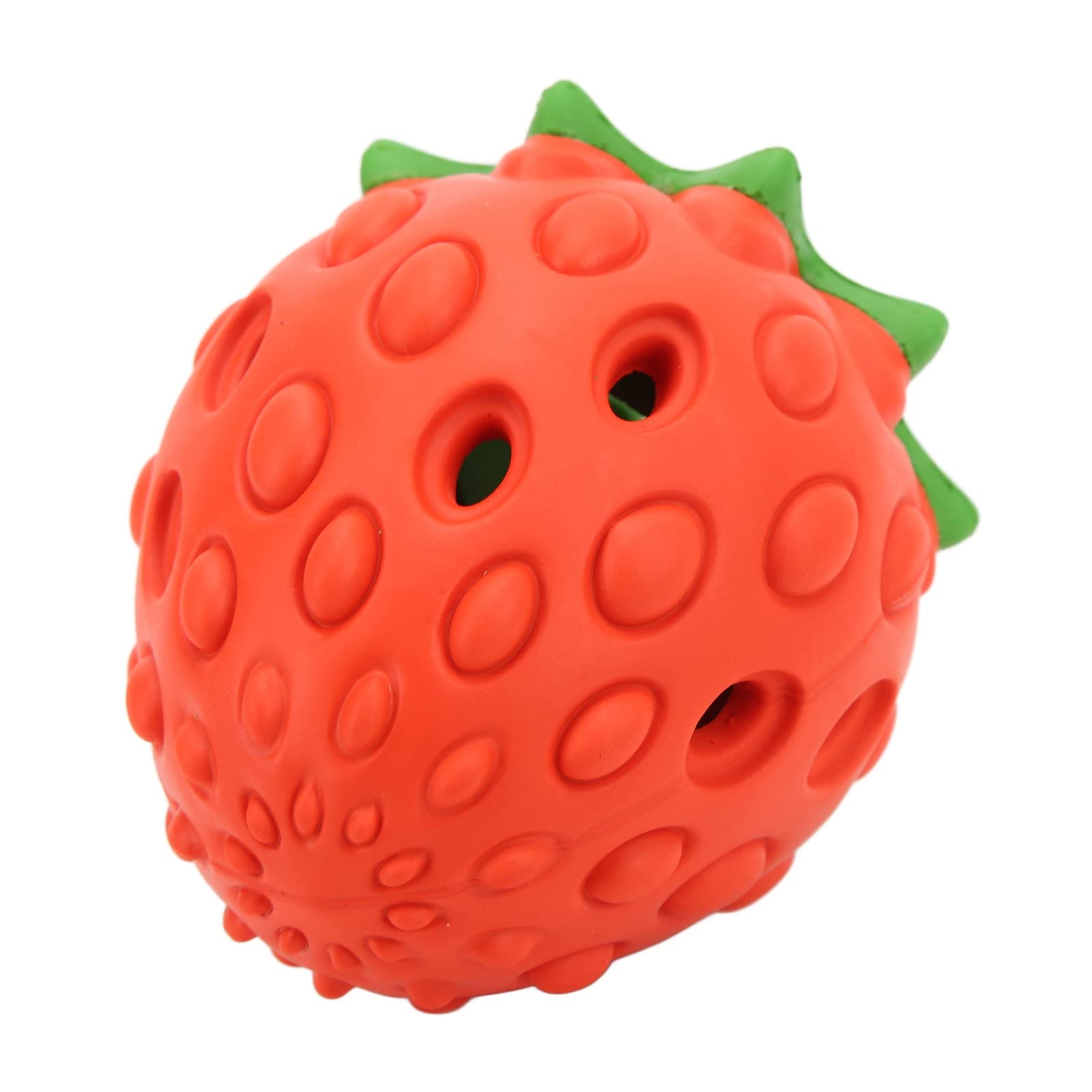 Jacksing Dog Chew Toy - Natural Rubber Chewing Toy for Dogs with Strawberry Flavor (Red) | Durable Puppy Teething Toy for Small & Medium Dogs | Perfect for Indoor Play, Training & Dental Health