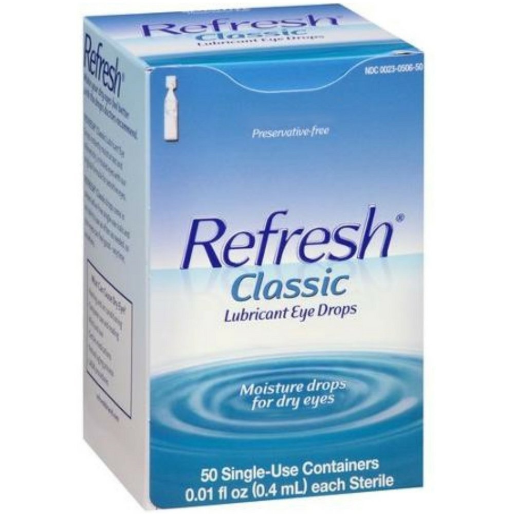 REFRESH Classic Lubricant Eye Drops - 50 Single-Use Vials (Pack of 4) | Fast Relief for Dry Eyes | Perfect for Travel, Office & Contact Lens Wearers