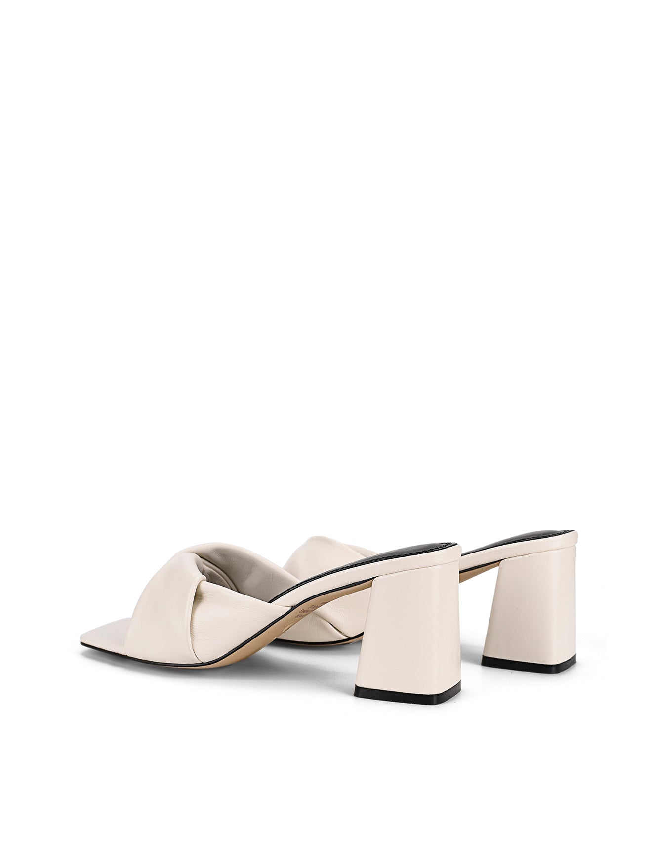 Stylish Story Block Heel Mules in Chalk White Leather - Perfect for Office Wear & Casual Outings