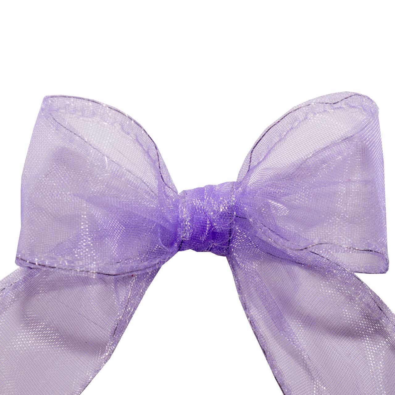 Morex 1-Inch Wired Chiffon Ribbon - 25-Yard Spool in Lavender | Perfect for Gift Wrapping, DIY Crafts, Hair Bows, and Wedding Decorations