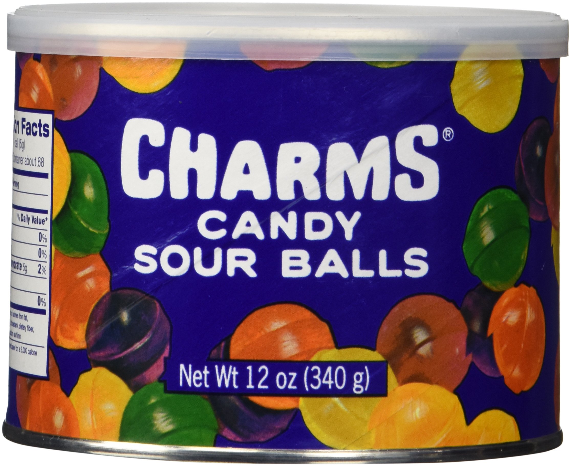 Charms® Sour Balls Hard Candy - 12oz Resealable Tin Can - Bulk Sour Candy for Parties, Gifts & Office Snacks