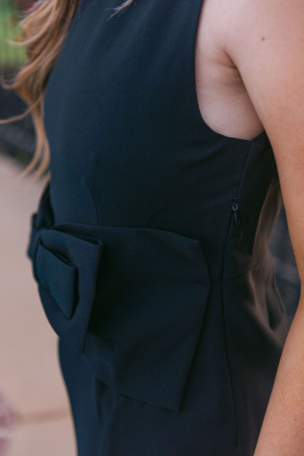 Elegant Black Sleeveless Bow Detail Mini Dress for Women - Perfect for Cocktail Parties, Date Nights & Summer Outings