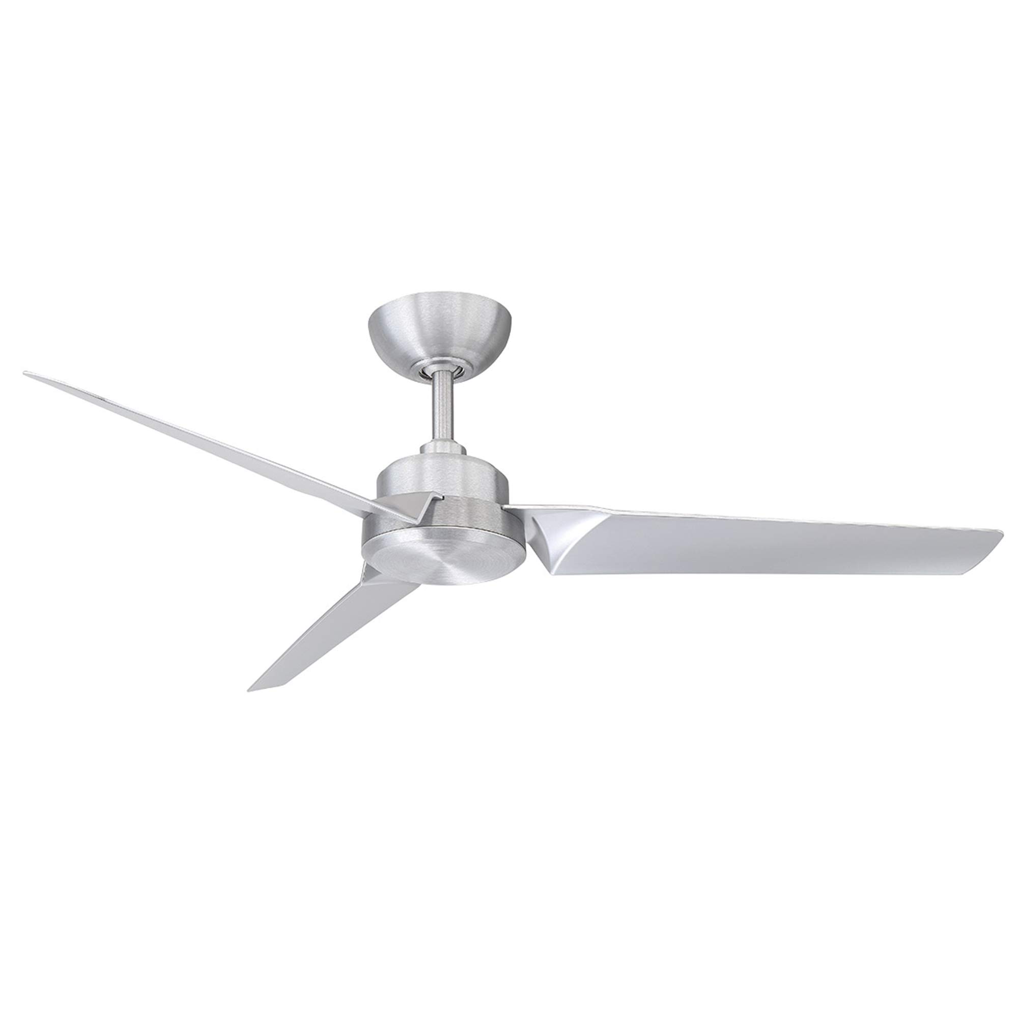 Roboto Smart 52in 3-Blade Ceiling Fan with Remote Control, Brushed Aluminum, Works with Alexa, Google Assistant, Samsung Things, iOS & Android App – Perfect for Living Rooms, Bedrooms, and Patios
