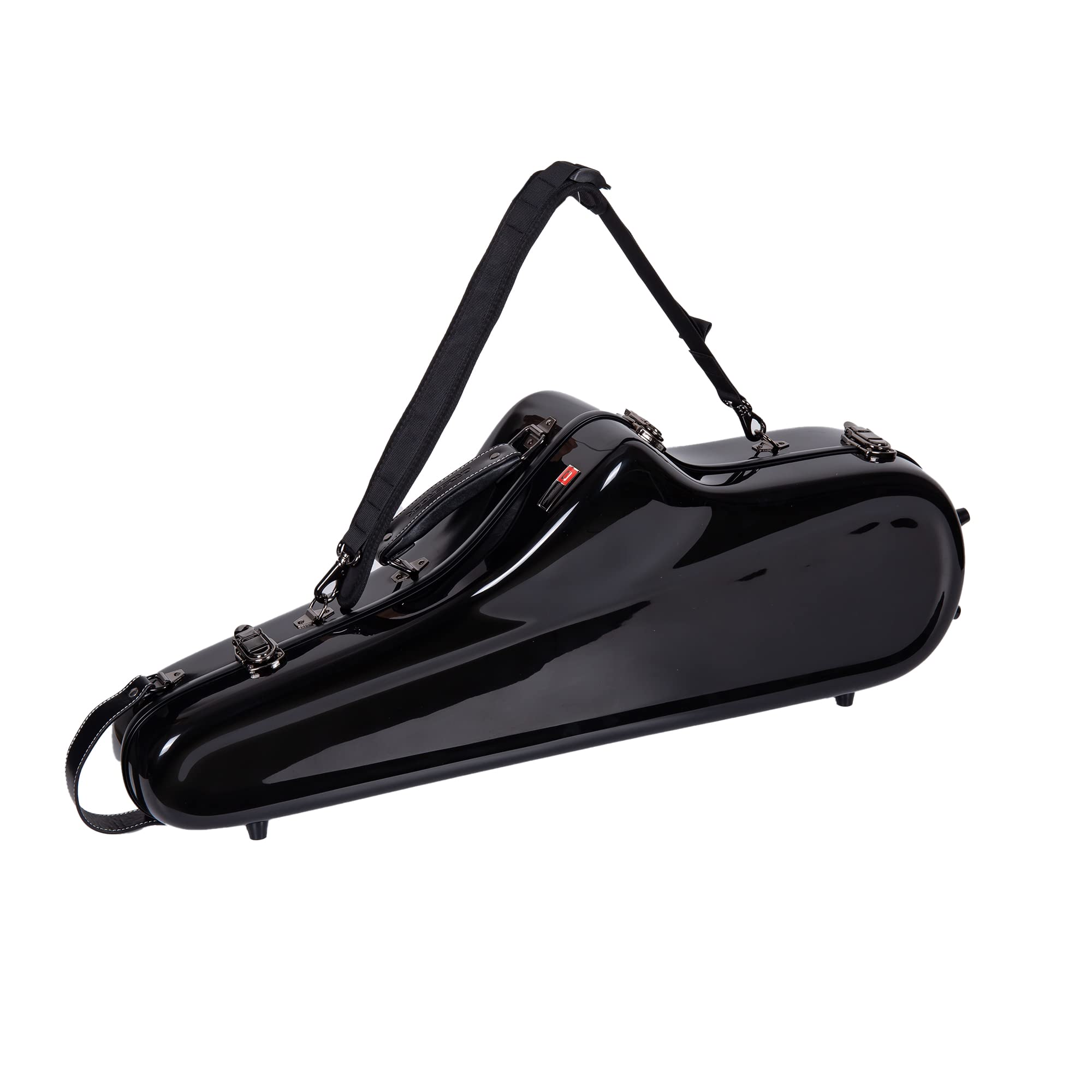 Premium Crossrock Tenor Saxophone Case - Durable Fiberglass Hardshell with Adjustable Backpack Straps | Black | Perfect for School Bands, Professional Musicians & Travel Protection