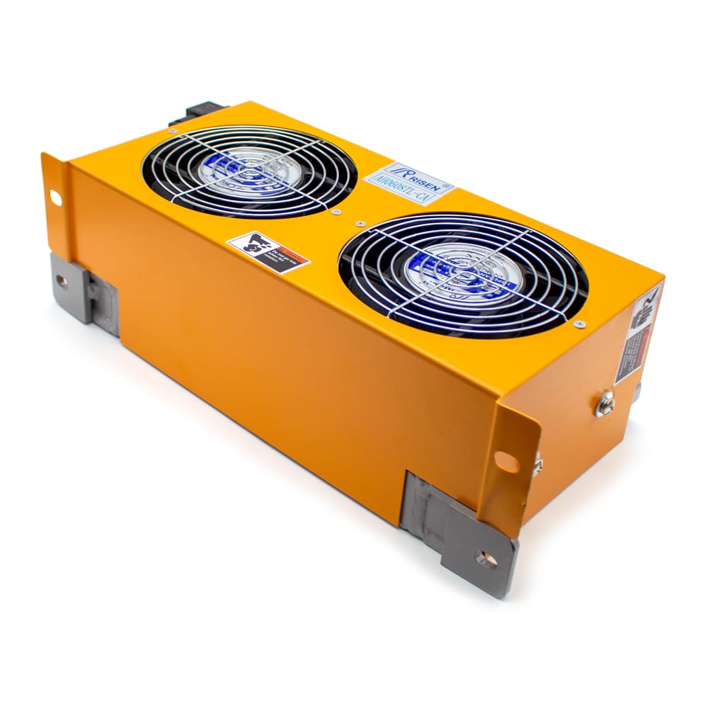 AH0608TL-CA Hydraulic Air Cooler - 60L/MIN Aluminum Oil Radiator for Hydraulic Systems - 110V AC Air Cooled Oil Cooler - Ideal for Industrial Machinery, Construction Equipment & Power Units