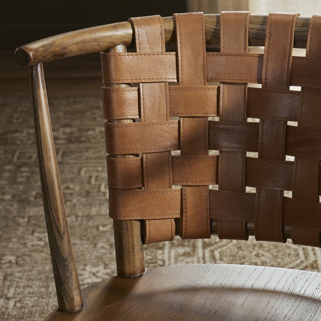 Penelope Dining Chair - Modern Upholstered Seat in Haven Tobacco - Perfect for Dining Room, Kitchen, or Home Office