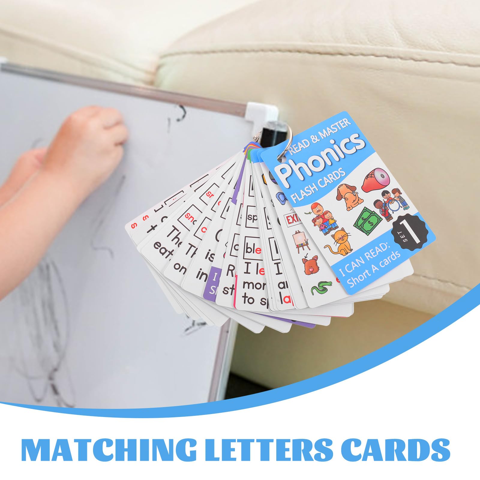 Kids Spelling Flash Cards Set - Early Learning Alphabet Matching Game for Preschool & Kindergarten - Perfect for Homeschooling, Classroom Activities & Fun Family Learning Time