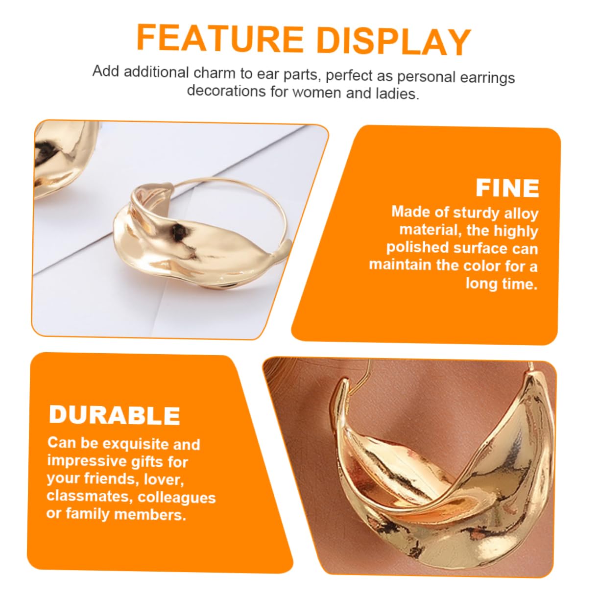 SOIMISS Gold Pearl Drop Earrings for Women - Exaggerated Flower Basket Dangle Earrings, Hoop Huggie Post Earrings | Elegant Jewelry for Parties, Weddings & Daily Wear