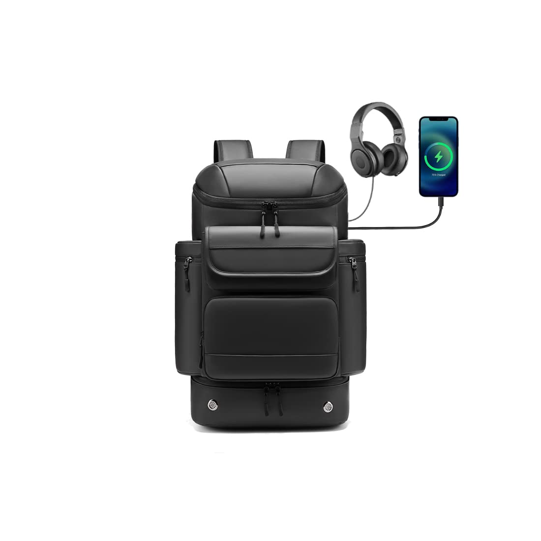 **50L Travel Backpack for Men - Waterproof Carry-On Backpack with Shoe Compartment & 17