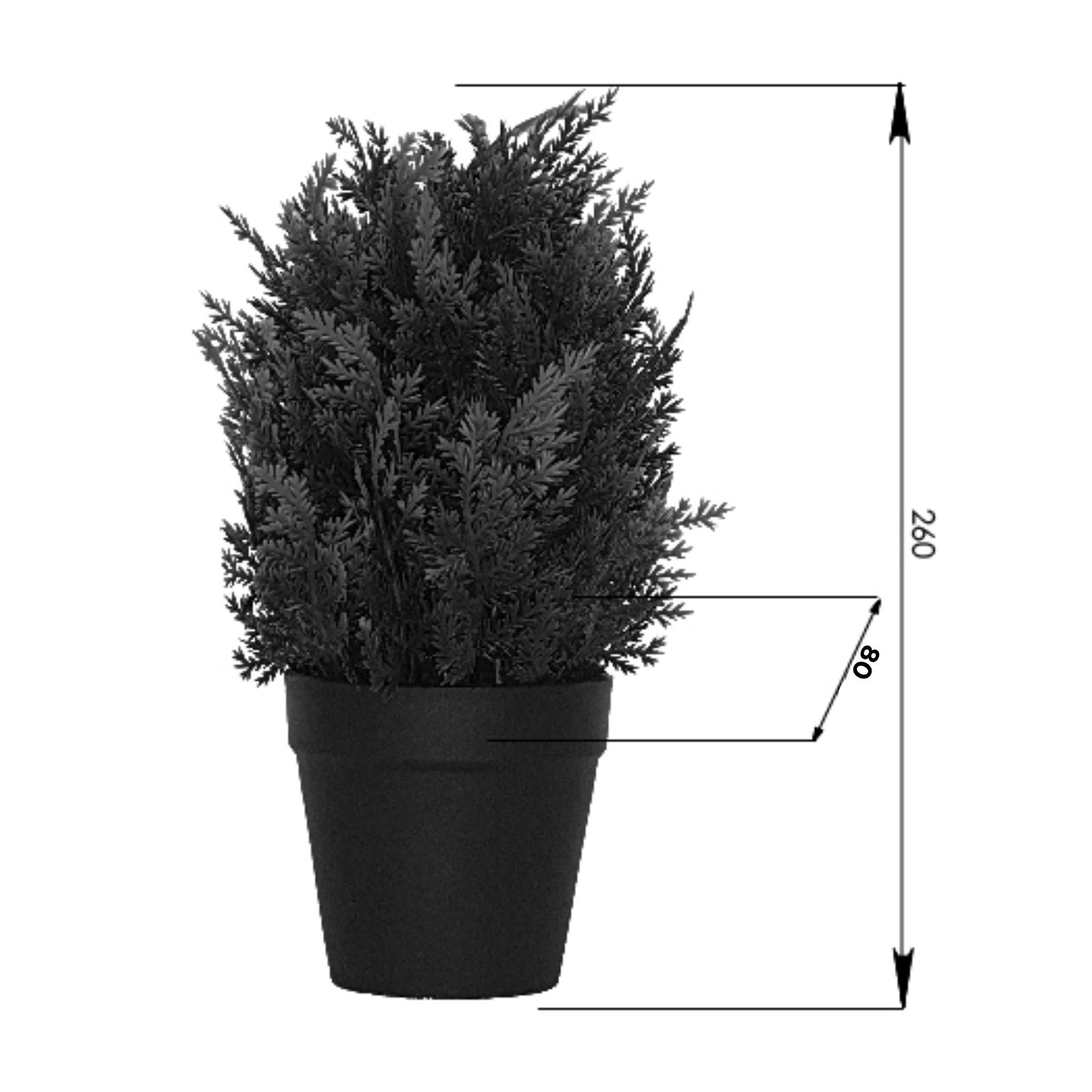 25cm Realistic Green Artificial Shrub Plant by Criterion - Perfect for Home Decor, Office, and Indoor Greenery