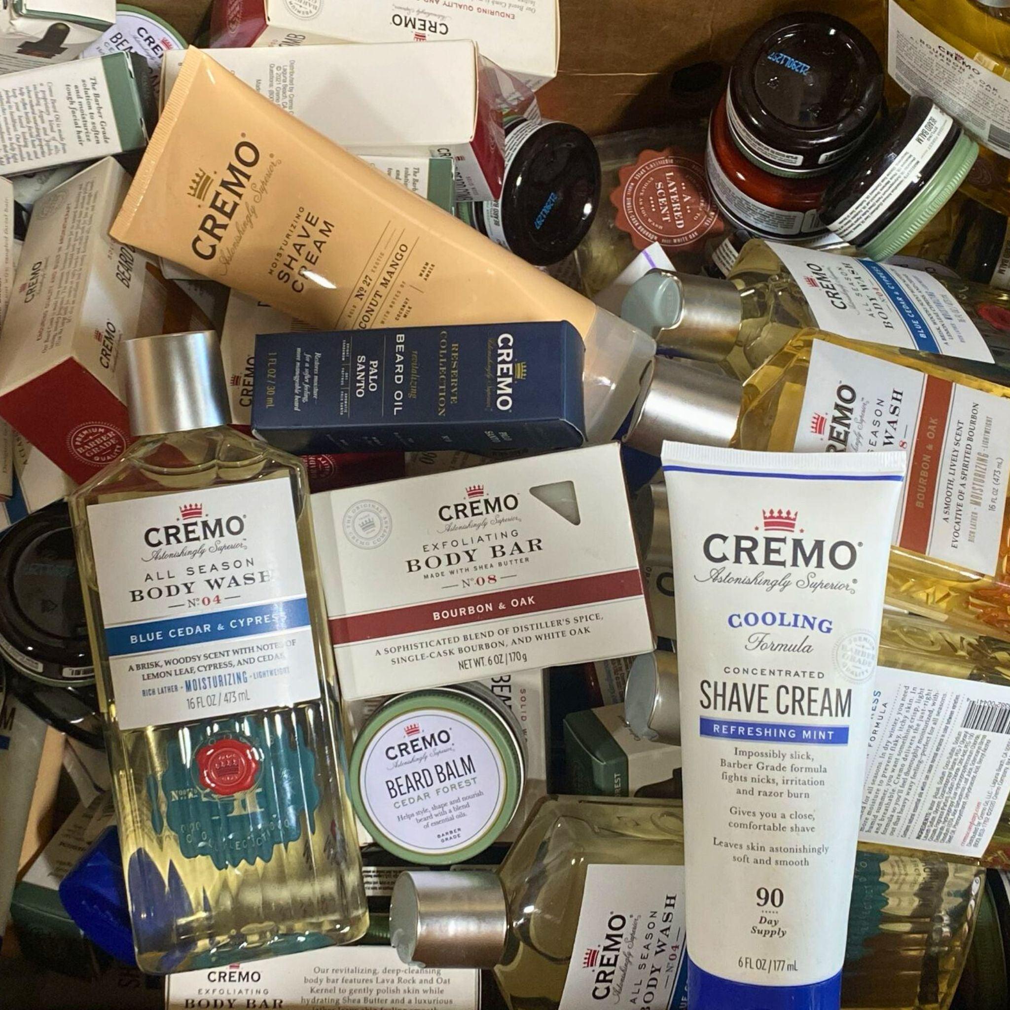 Cremo Assorted Mix - 60 Pcs Lot of High-Quality Shaving Products for Men | Perfect for Travel, Gifts & Daily Grooming Routine