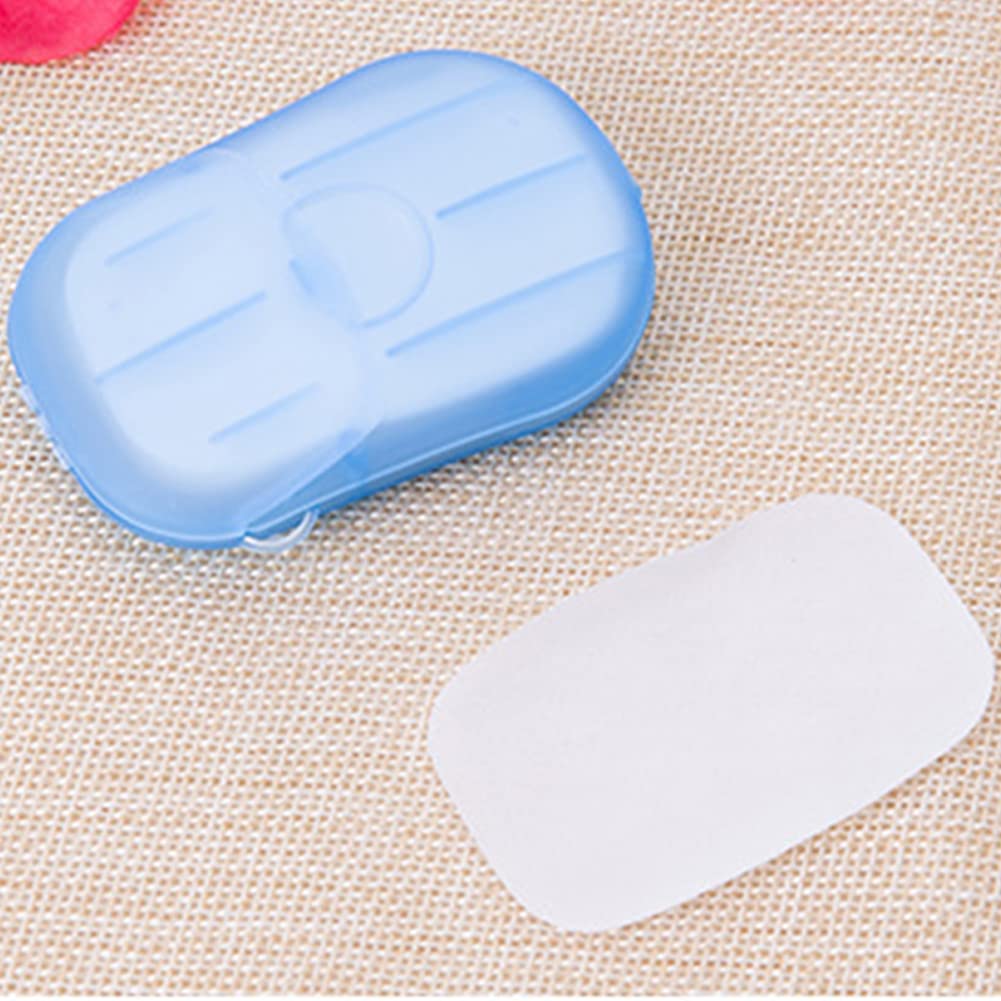 100 Sheets Portable Disposable Paper Soap - Travel Size Foaming Film Soap for Camping, Hiking & Outdoor Activities (5 Pack) - Perfect for Hand Washing On-The-Go, Emergency Kits & Hygiene While Traveling