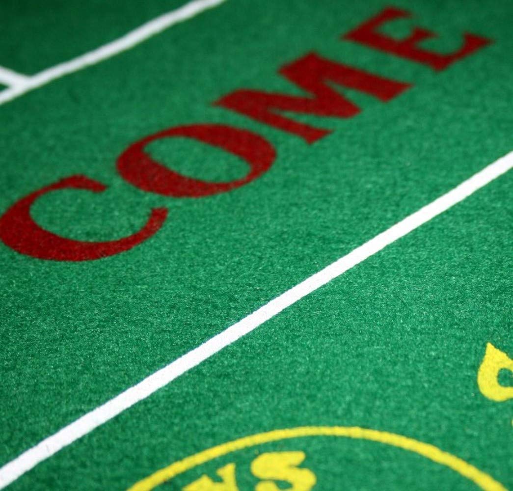 Las Vegas Craps Set - 19mm Casino Dice & Green Felt Layout for Home Gaming