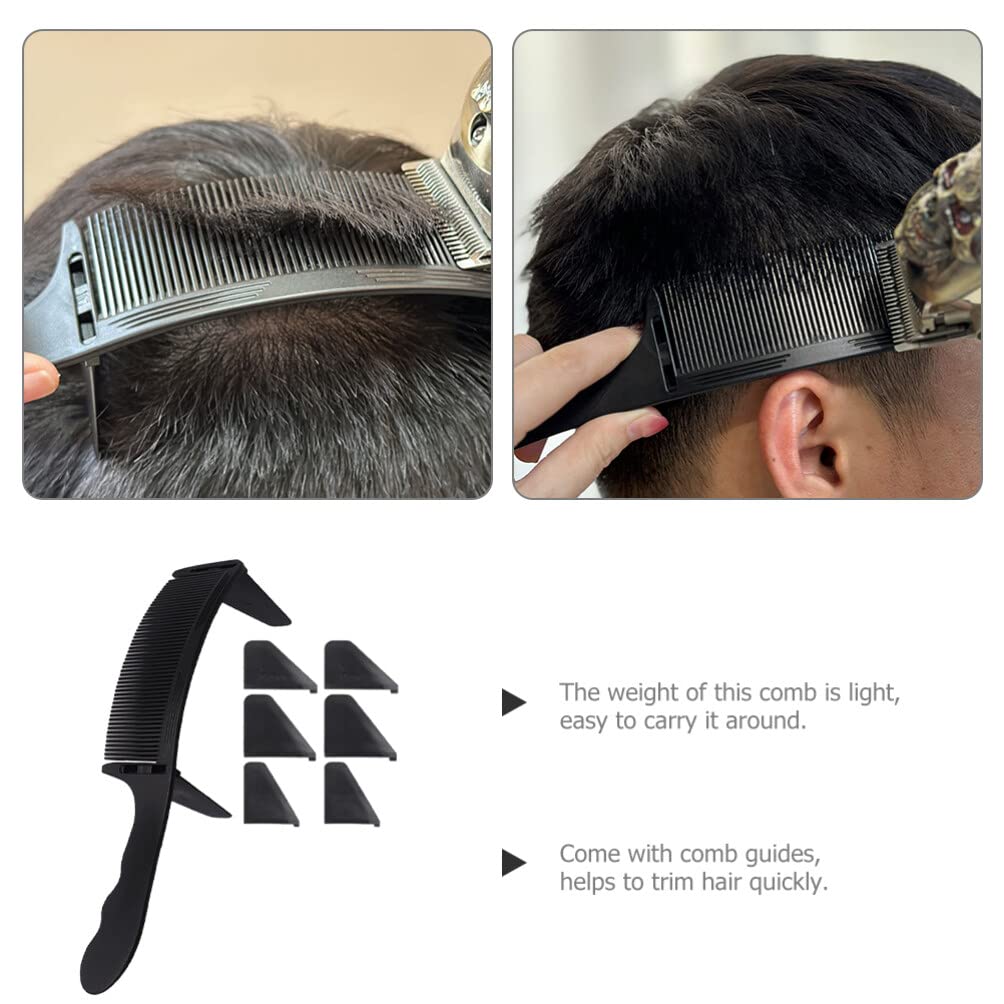 Beaupretty 1 Set Professional Barber Comb for Men - Hair Thinning Comb, Styling Comb & Haircut Scissors Kit - Plastic Short Hair Comb for Men's Grooming & Styling - Perfect for Home Haircuts, Barber Shops & DIY Hairstyling