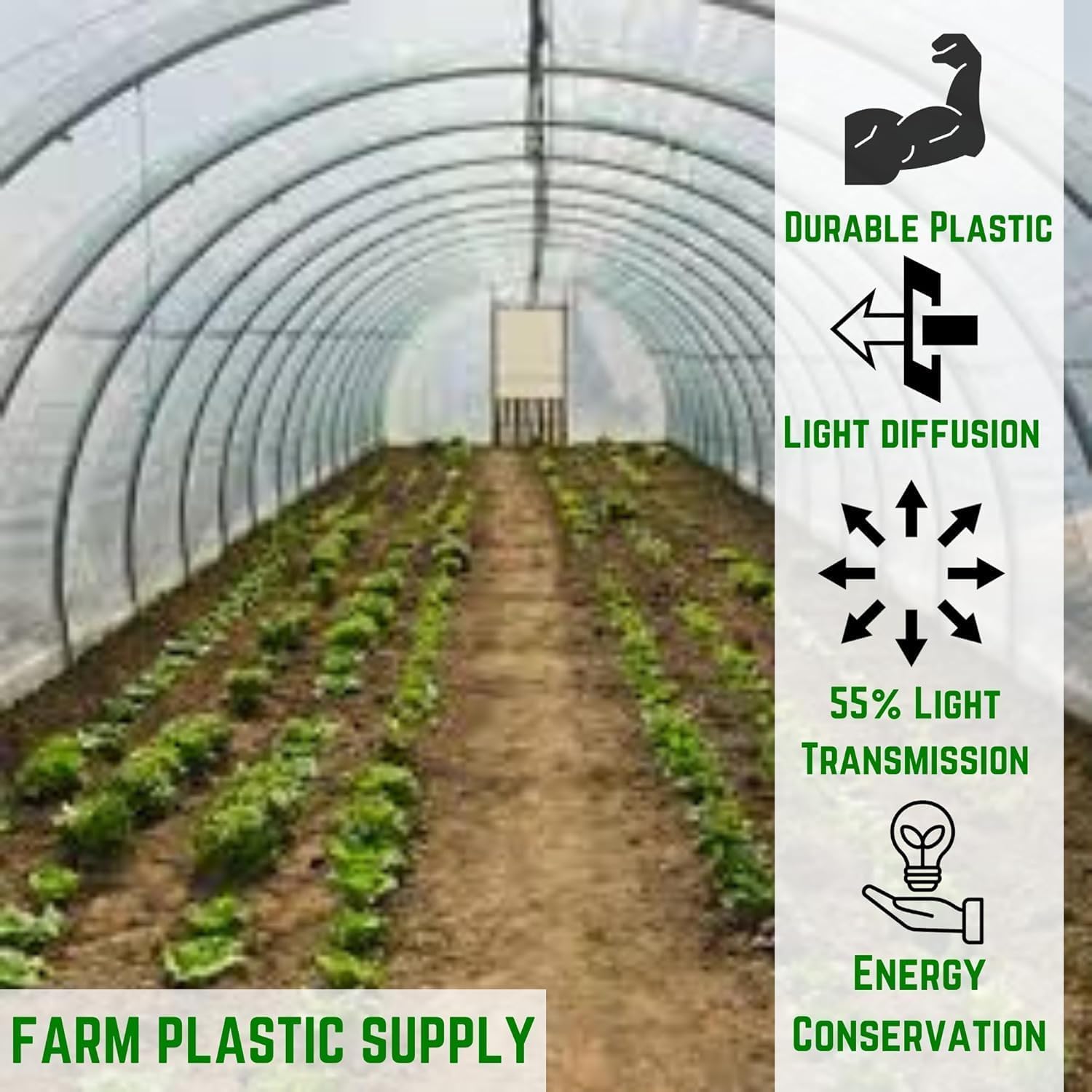 **Farm Plastic Supply - 6 Mil Clear Overwintering Plastic Film - Durable Greenhouse Plastic Sheeting (20' x 100') - Ideal for Winter Plant Protection & Greenhouse Covering**
