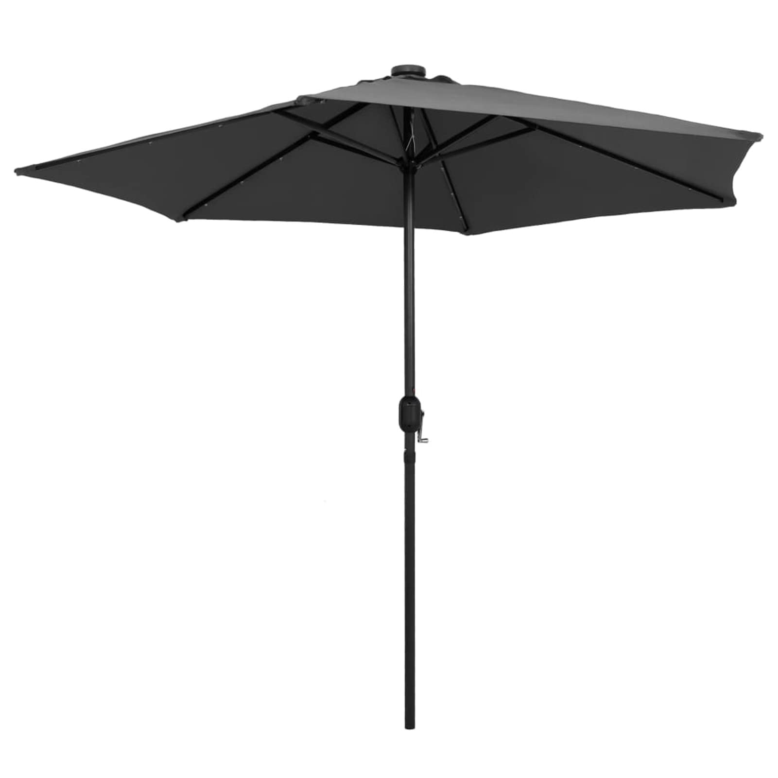 Tidyard 9ft LED Solar Powered Patio Umbrella - Outdoor Market Umbrella with Aluminum Pole for Garden, Backyard, Poolside, Beach, Lawn & Terrace - Waterproof Sun Shade for Outdoor Furniture & Commercial Use (106.3