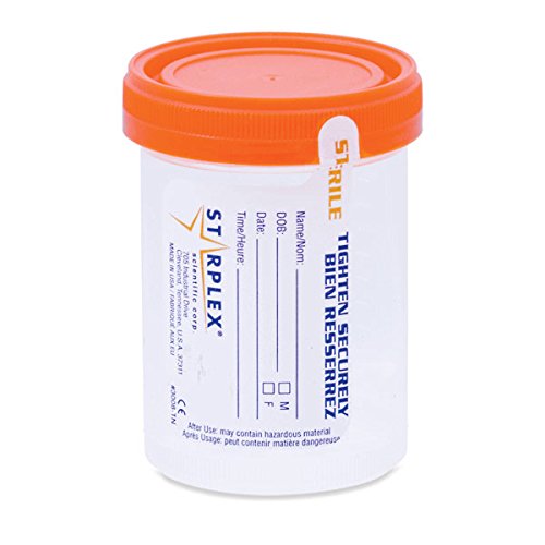 90mL Sterile Urine Sample Cups - Bulk Pack of 100 | Leak-Proof Medical Specimen Containers for Home Tests, Doctor's Office & Lab Use