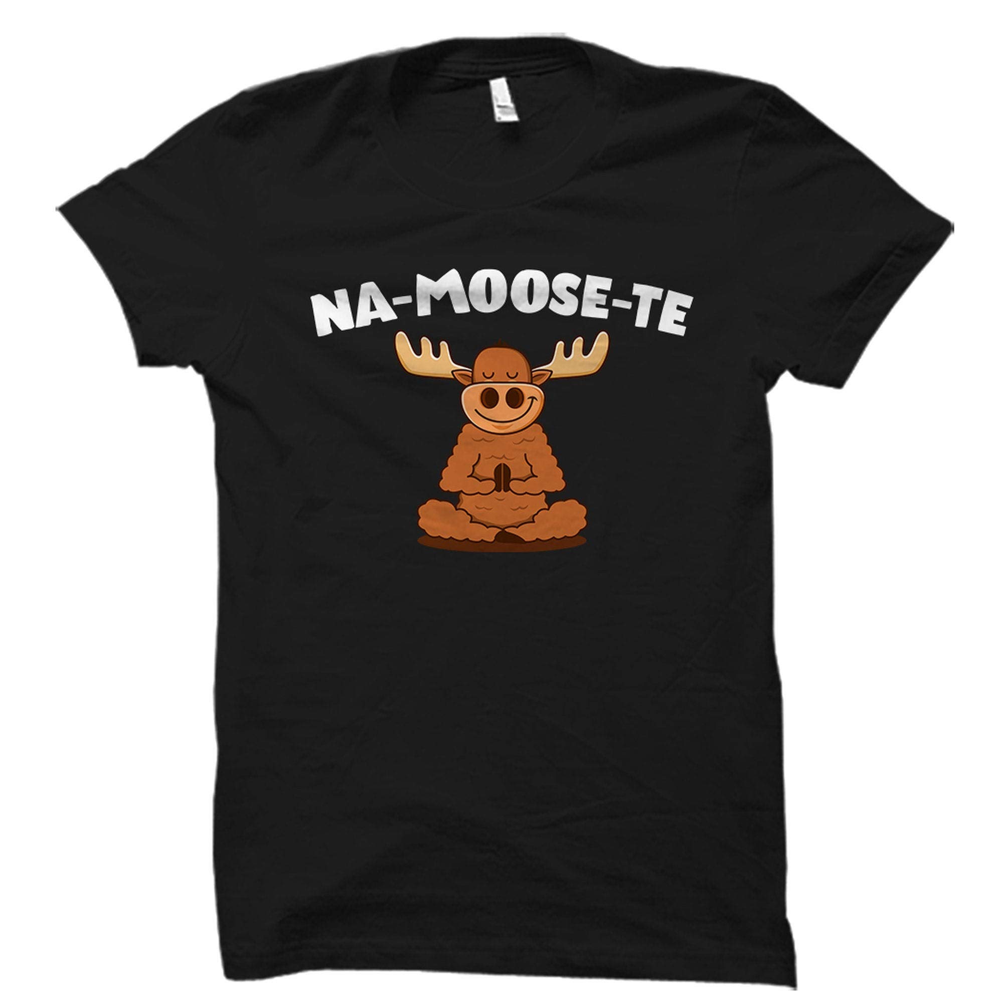 Funny Yoga Shirt for Women - Namaste Tee Yoga Lover Gift - Black Yoga T-Shirt for Yoga Class, Meditation & Casual Wear