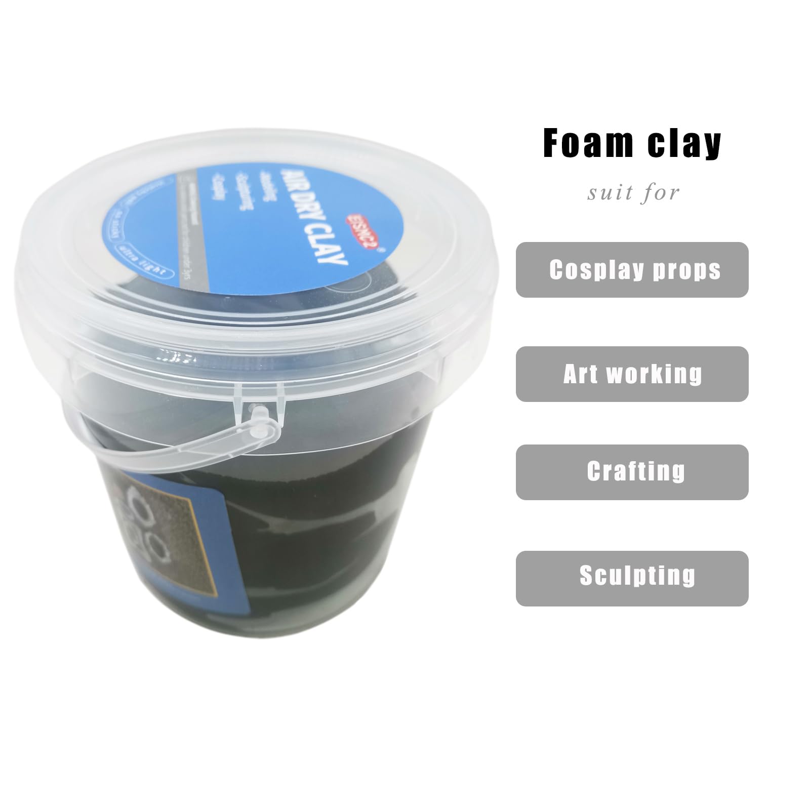 Air Dry Modeling Clay - Soft Lightweight Cosplay Foam Clay for Adults | DIY Art & Craft Projects | Perfect for Sculpting, Cosplay Props, and Home Decor Creations