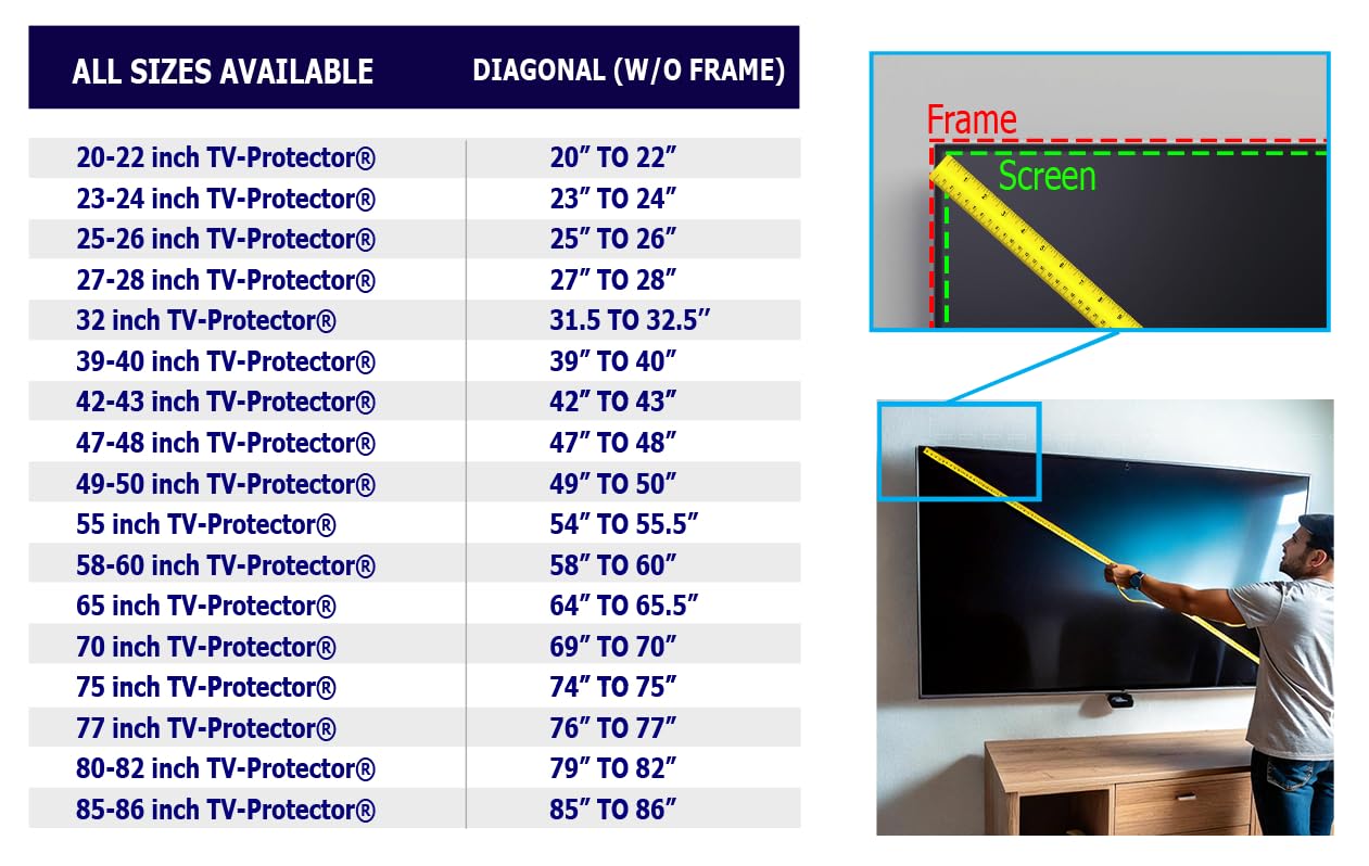 49-50 Inch TV Screen Protector - Anti-Glare & Scratch Resistant Film for LCD, LED, OLED, QLED 4K HDTVs | Perfect for Living Rooms, Bedrooms & Gaming Setups