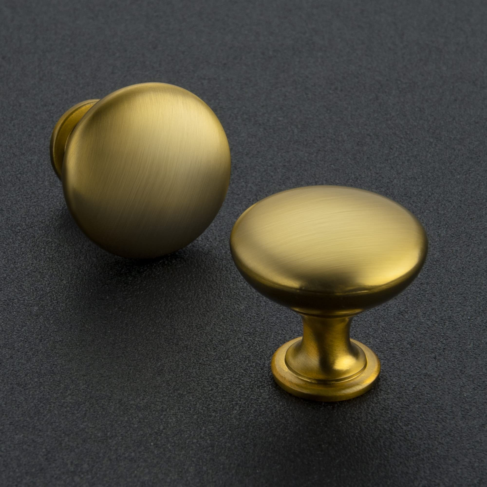 25 Pack Brushed Brass Cabinet Knobs - Zinc Alloy Drawer Pulls & Dresser Handles for Kitchen, Bathroom & Furniture (Perfect for Cabinets, Dressers, Closets & DIY Home Decor)