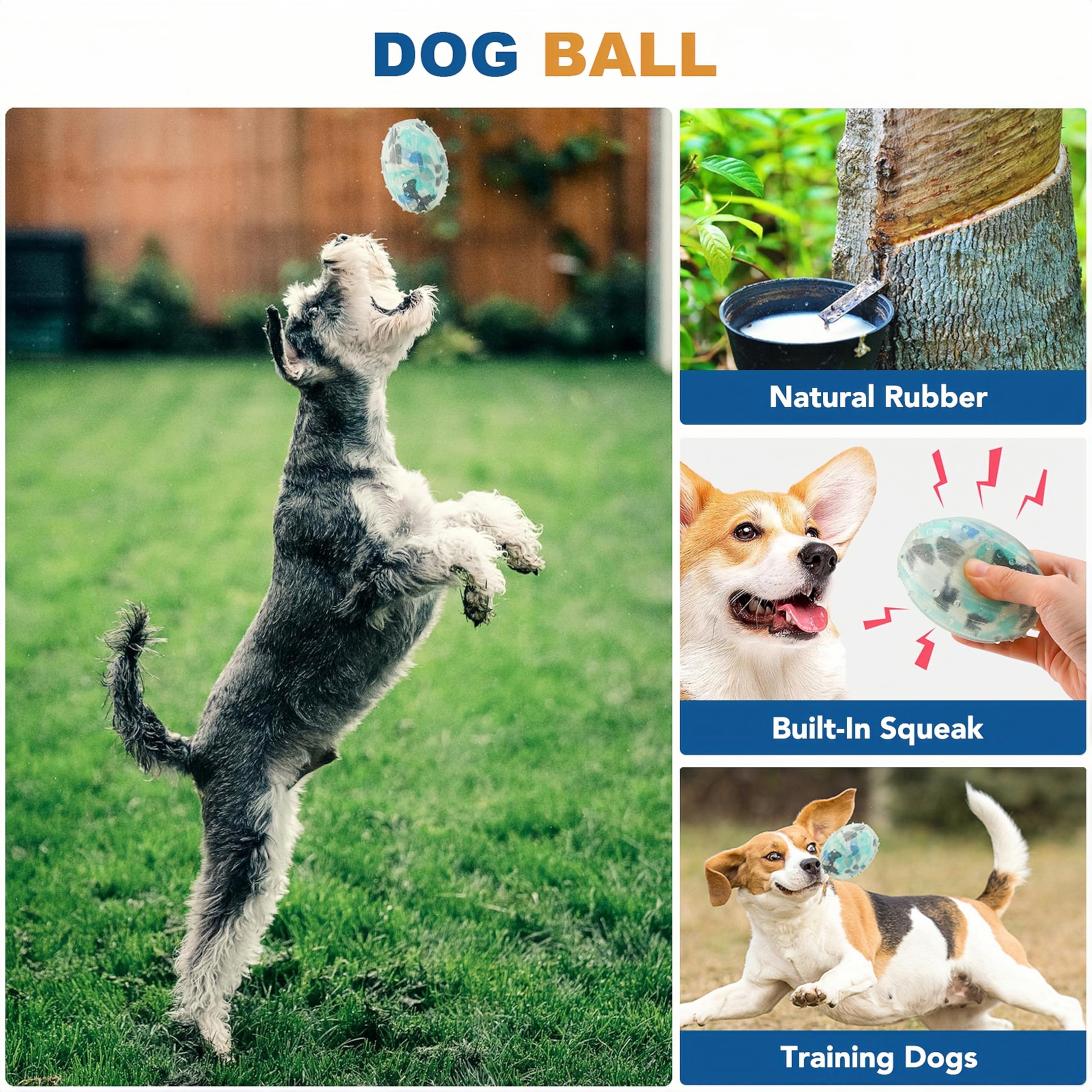 5 Pack Durable Dog Chew Toys for Puppies & Adult Dogs - Interactive Squeaky Plush Toys, Rope Toys & Chew Balls for Teeth Cleaning, Training & Playtime - Perfect for Indoor/Outdoor Fun, Boredom Relief & Bonding Time