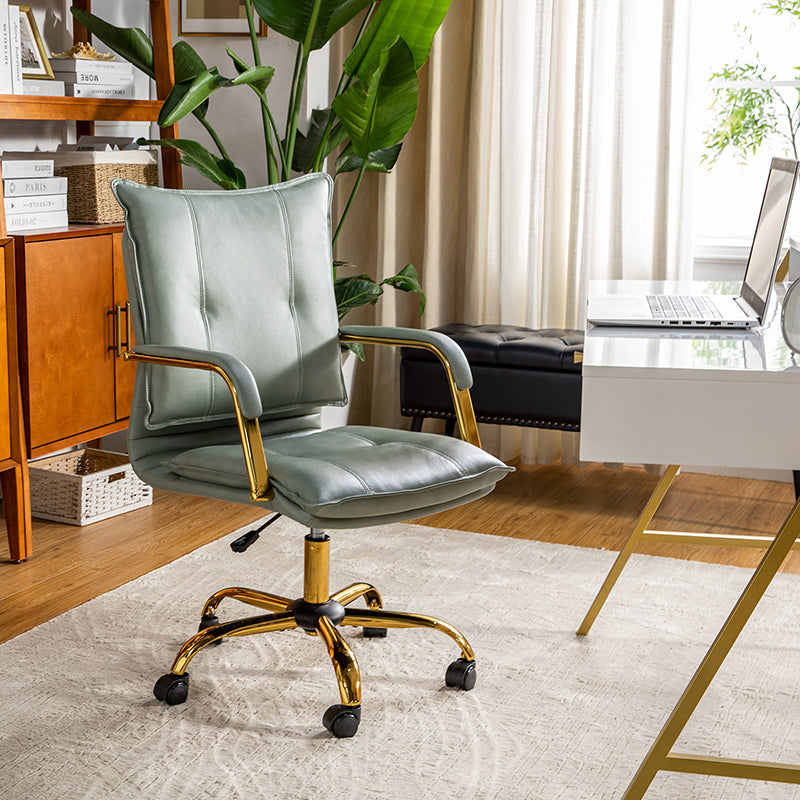 Stylish Michele Vegan Leather Task Accent Chair - Modern Office & Living Room Furniture for Home & Workspace