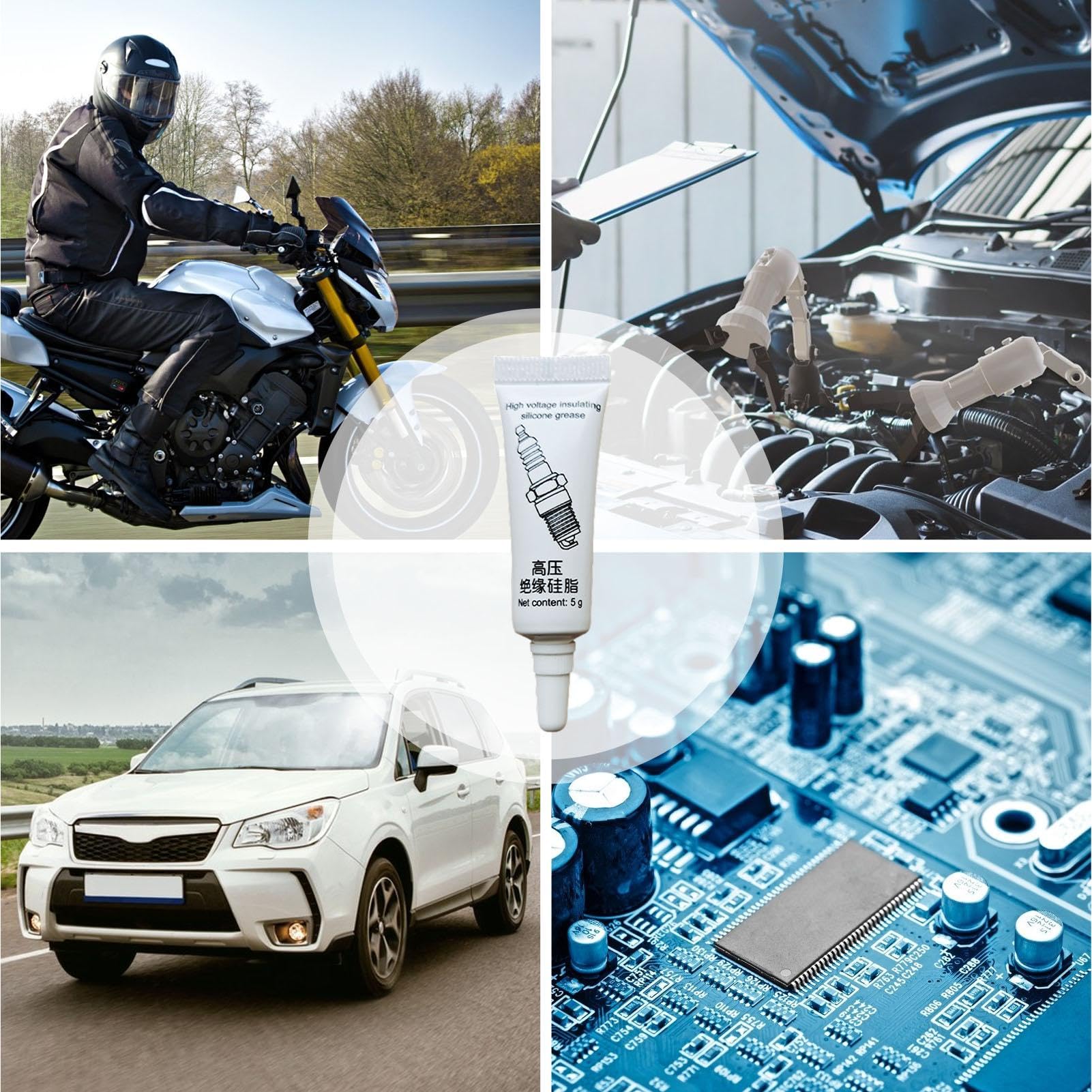 Dielectric Silicone Grease for Electrical Connectors & Switches - 5g Tube for High-Temp Protection