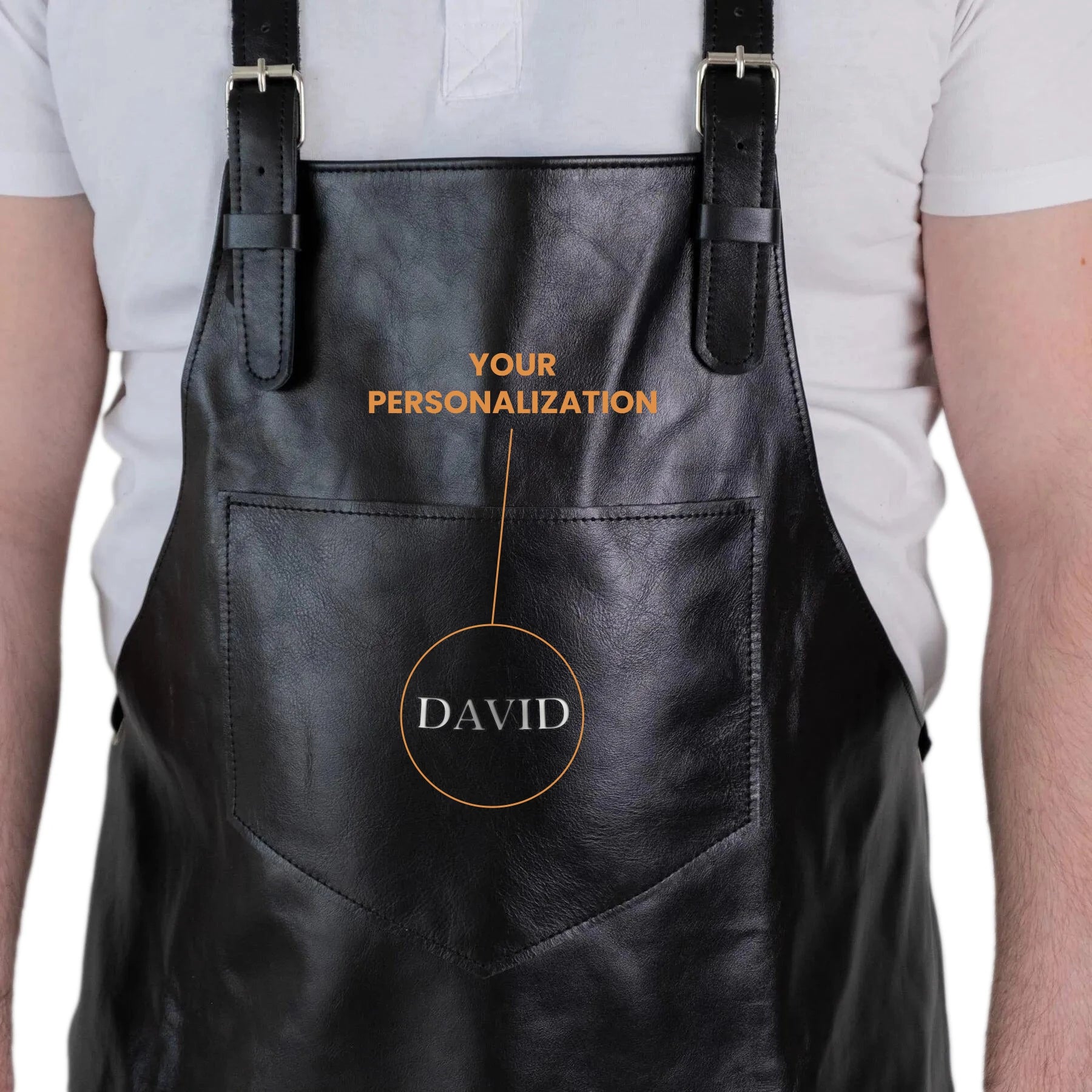 Premium Leather Apron for Men - Heavy Duty BBQ, Grilling & Cooking - Durable & Stylish Workwear for Chefs, Butchers & Craftsmen