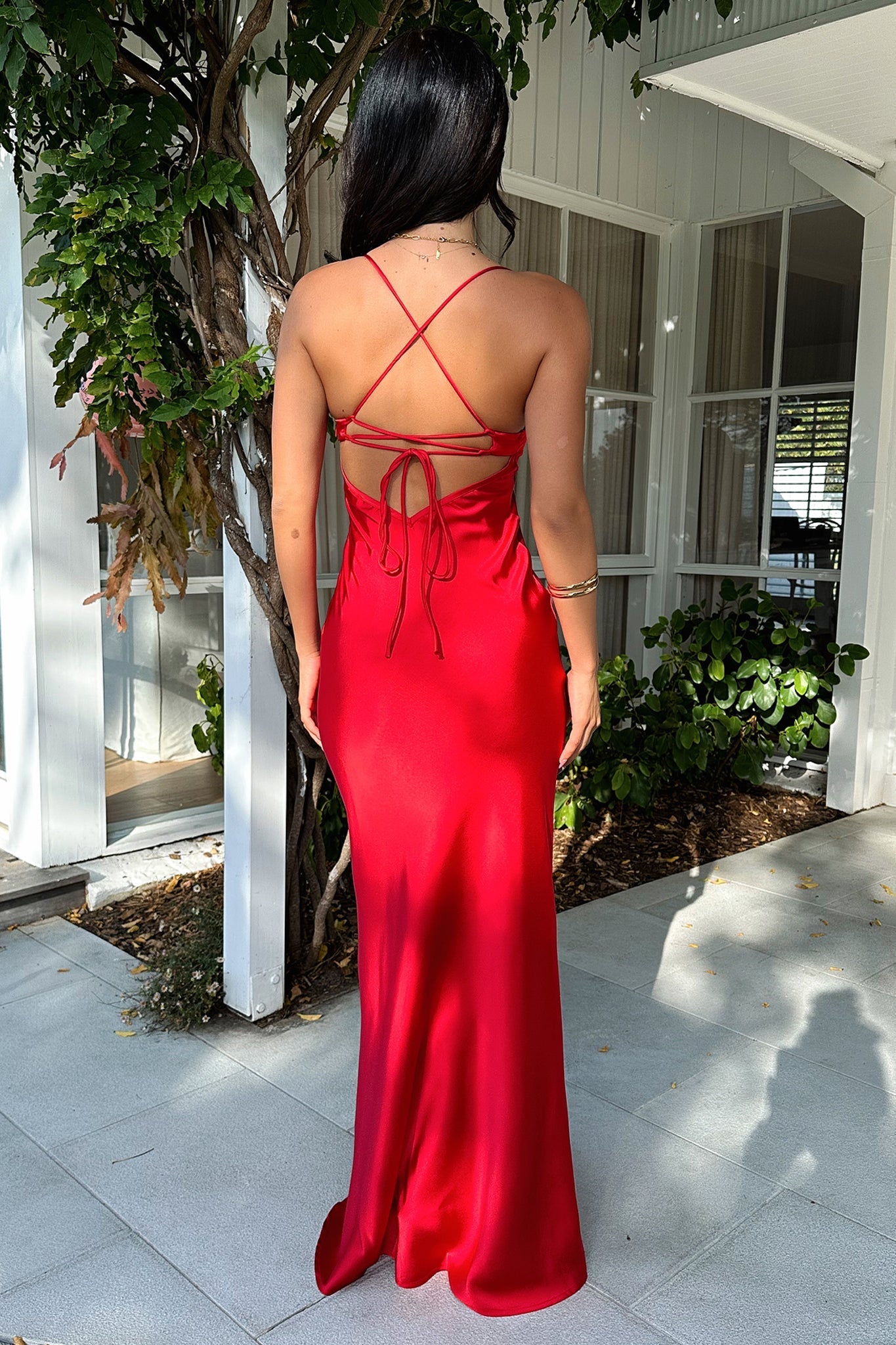 Kiani Women's Maxi Dress - Flowy Long Summer Dress in Red | Perfect for Beach, Vacation, and Casual Outings