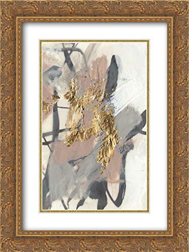 Jennifer Goldberger 15x18 Gold Ornate Framed Double Matted Museum Art Print - Golden Blush II Wall Decor for Living Room, Bedroom & Office