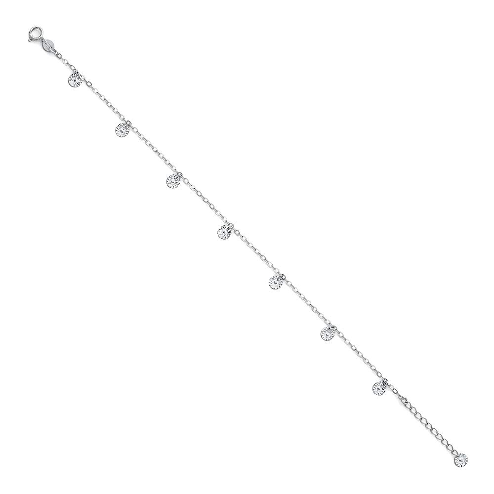 14K Gold Light Anklet - 9 Inch Adjustable Ankle Bracelet for Women, Elegant Jewelry Gift for Her, Perfect for Beach, Wedding & Everyday Wear