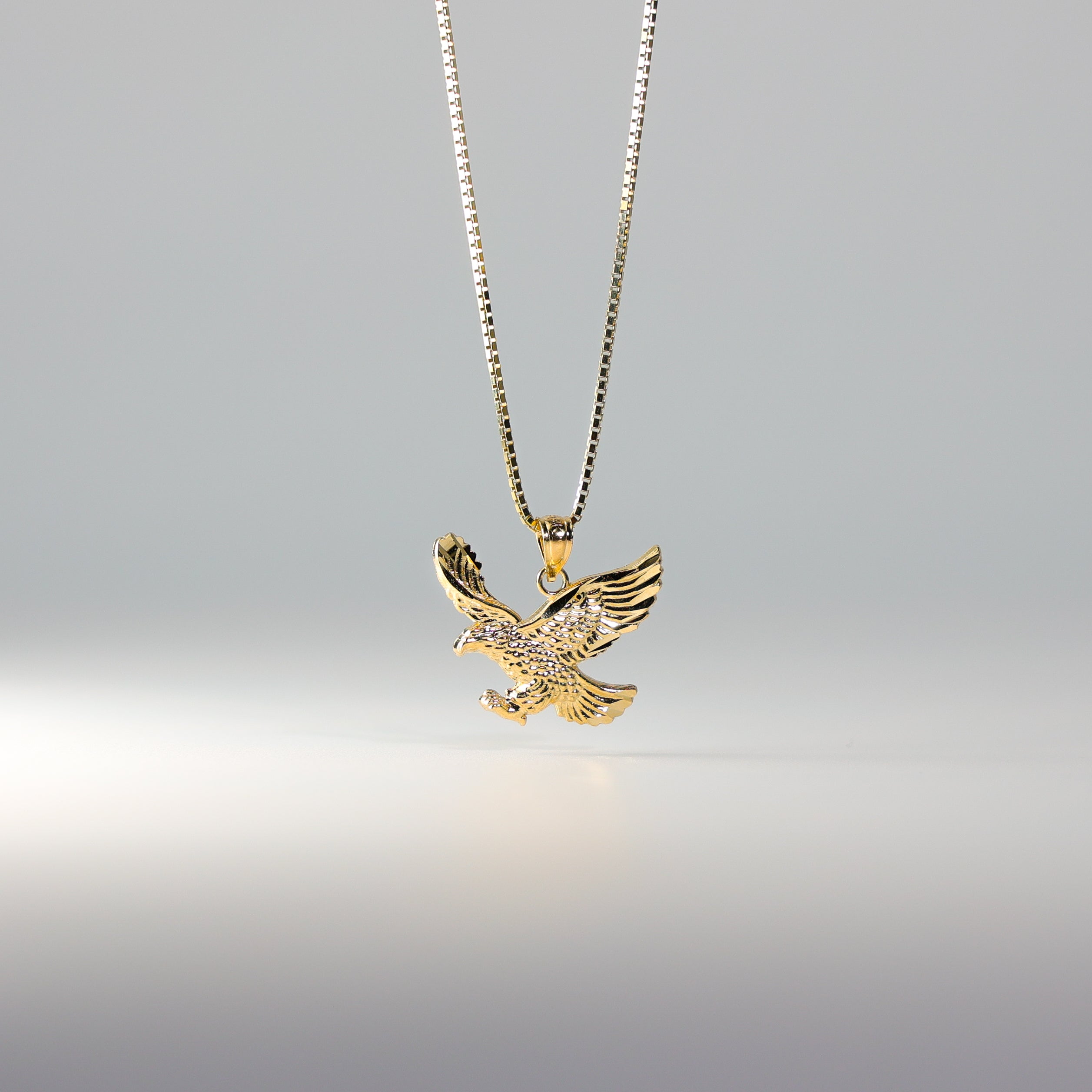 Gold Flying Eagle Pendant Necklace - Model 1596 | Elegant Jewelry Gift for Men & Women | Perfect for Parties, Weddings & Special Occasions