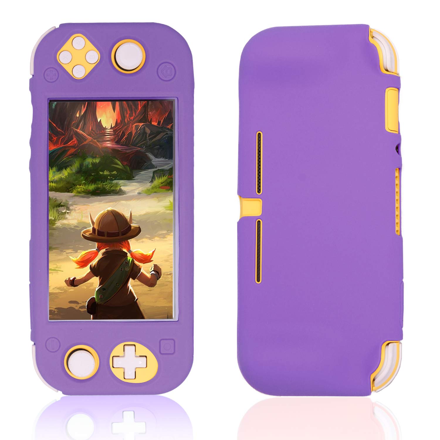 Premium Purple Silicone Protective Case for Nintendo Switch Lite - Shockproof, Anti-Slip Grip Cover for Enhanced Gaming Comfort - Perfect for Travel, Home & On-the-Go Play
