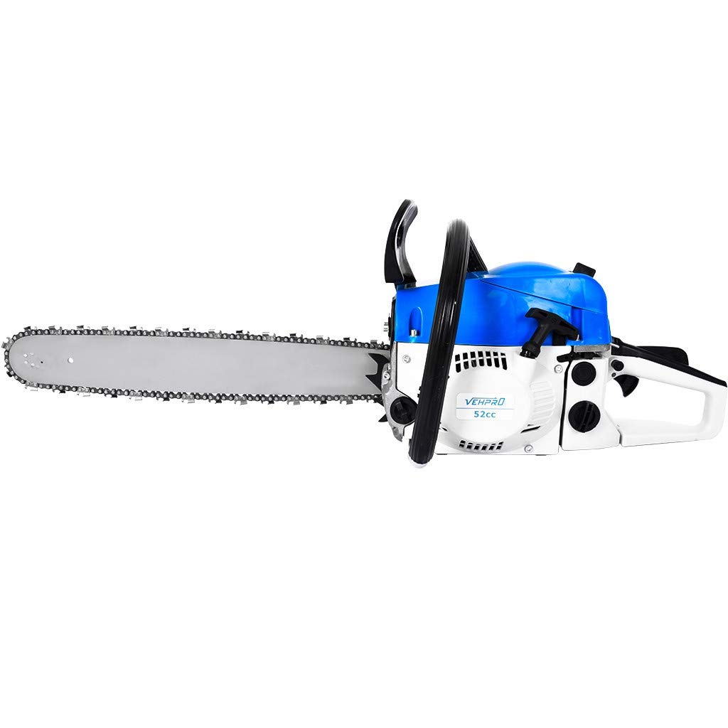 CRX 20 Inch Gas-Powered Handheld Chainsaw - 52cc 2-Stroke Engine with Aluminum Crankcase for Fast Wood Cutting | Professional Forestry, Tree Trimming & Landscaping Tool | Perfect for Firewood, Logging & Yard Maintenance