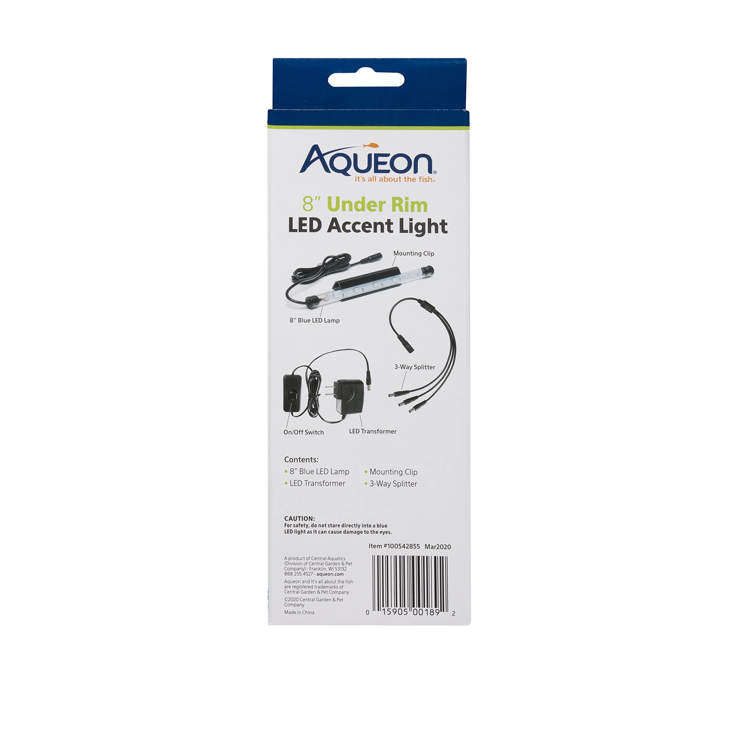 Aqueon Under Rim LED Accent Light - Aquarium Lighting for Fish Tank Decor | Perfect for Freshwater & Saltwater Tanks, Night Viewing & Accent Illumination