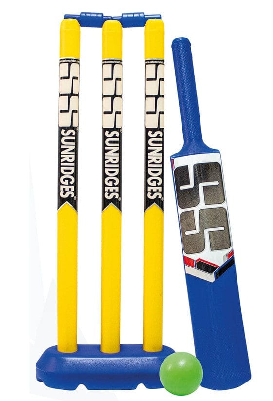 Premium SS Plastic Cricket Set - Lightweight & Durable Cricket Bat, Ball & Stumps for Kids & Adults - Perfect for Backyard, Park & Beach Cricket Games