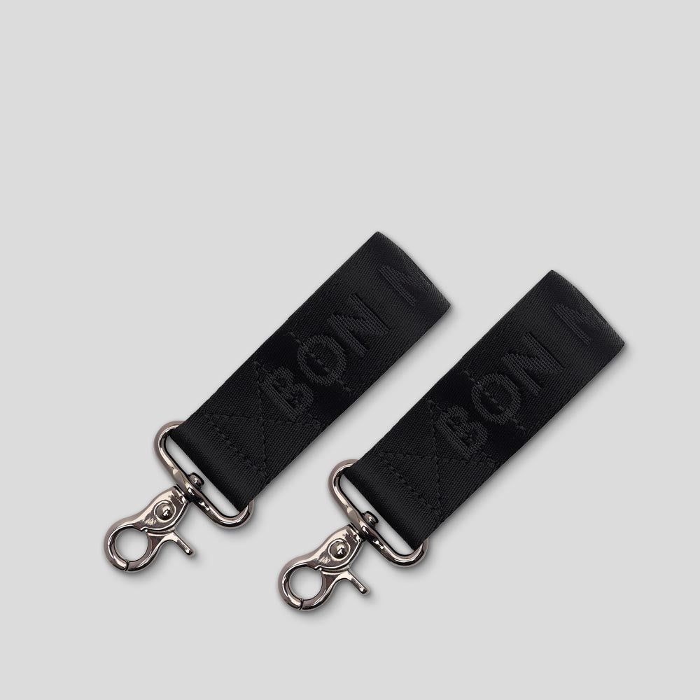 No Slip Velcro Pram Straps - Secure Baby Stroller Safety Belt - Adjustable Black Harness for Strollers, Car Seats & High Chairs - Perfect for Travel & Outdoor Activities