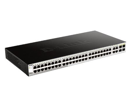 D-Link DES-1210-52 52-Port Gigabit Smart Managed Network Switch | Layer 2 VLAN Support | Plug-and-Play Setup | Ideal for Office, Data Center & Enterprise Networks