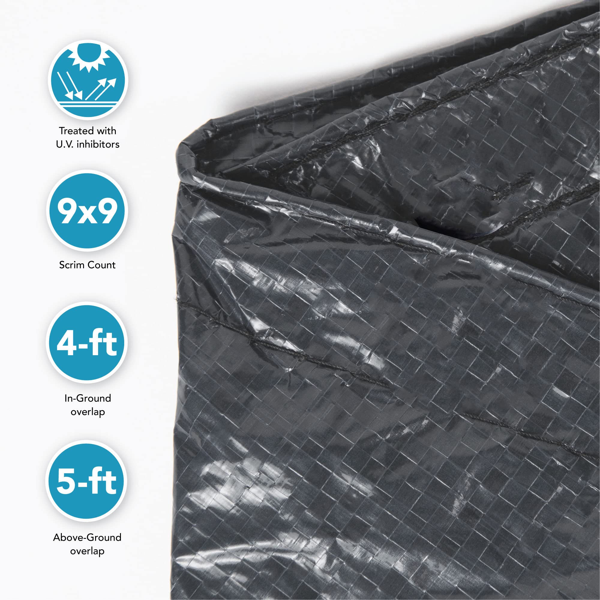 Blue Wave Arctic Armor 10-Year 18x36ft Rectangle In-Ground Winter Pool Cover - Heavy Duty Protection for Cold Weather, Snow & Debris | Perfect for Above Ground Pools, Backyard Safety & Seasonal Maintenance