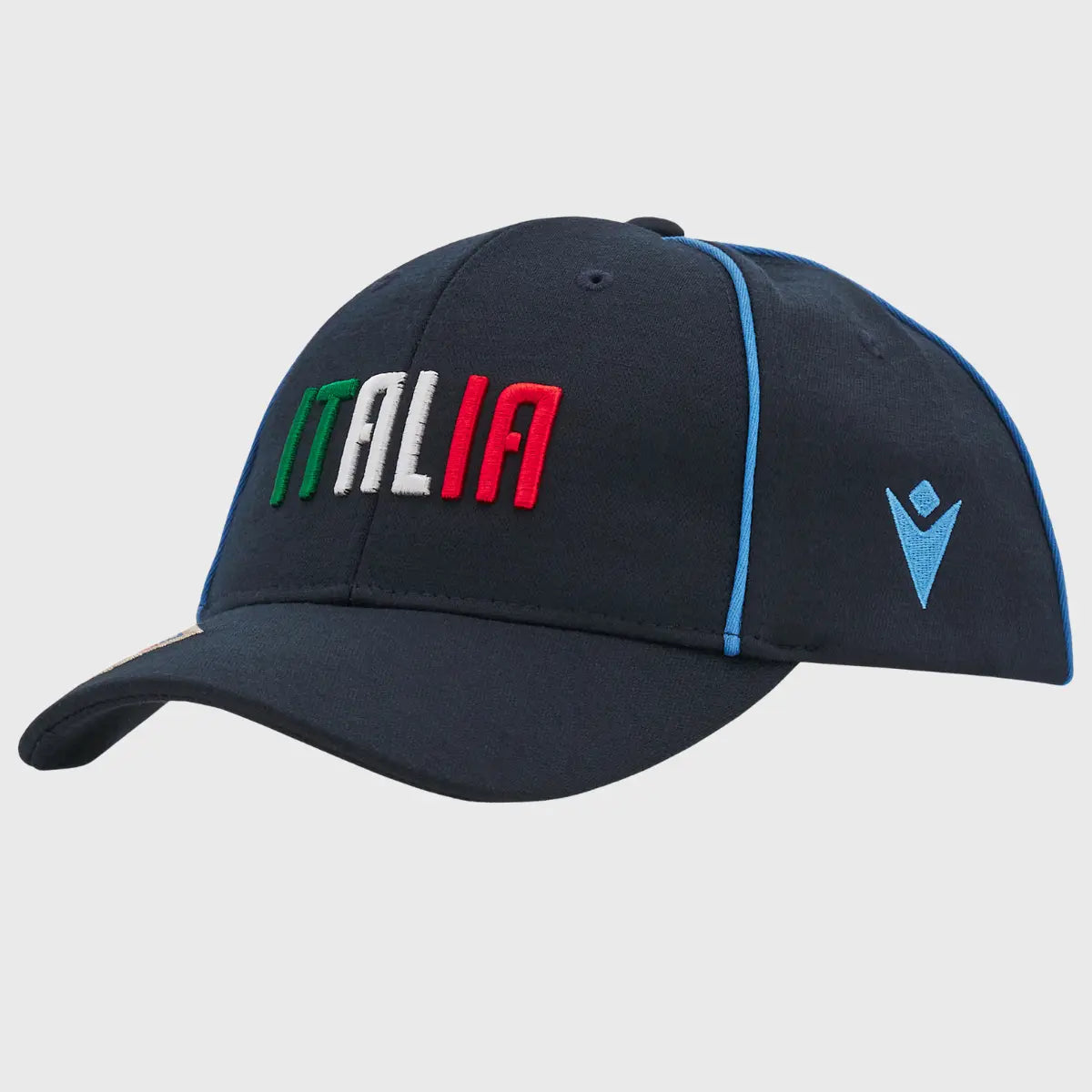 Macron Italy Rugby Baseball Cap - Navy Blue Adjustable Hat for Men & Women - Perfect for Sports, Casual Wear & Fan Gear
