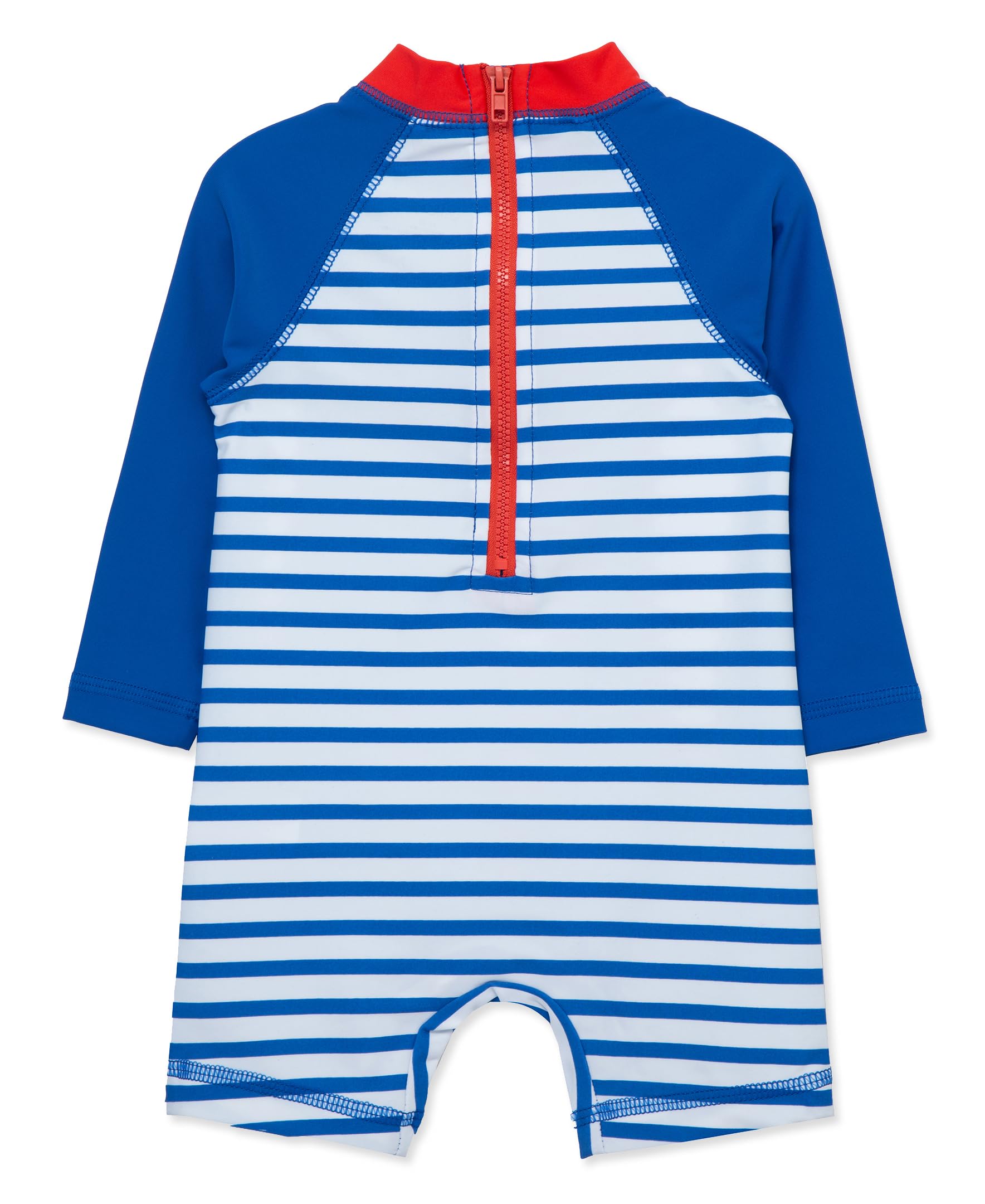 Little Me Baby Boys' Long Sleeve Rash Guard Suit - UPF 50+ Sun Protection Swimwear for 6-24 Months | Beach, Pool & Outdoor Activities