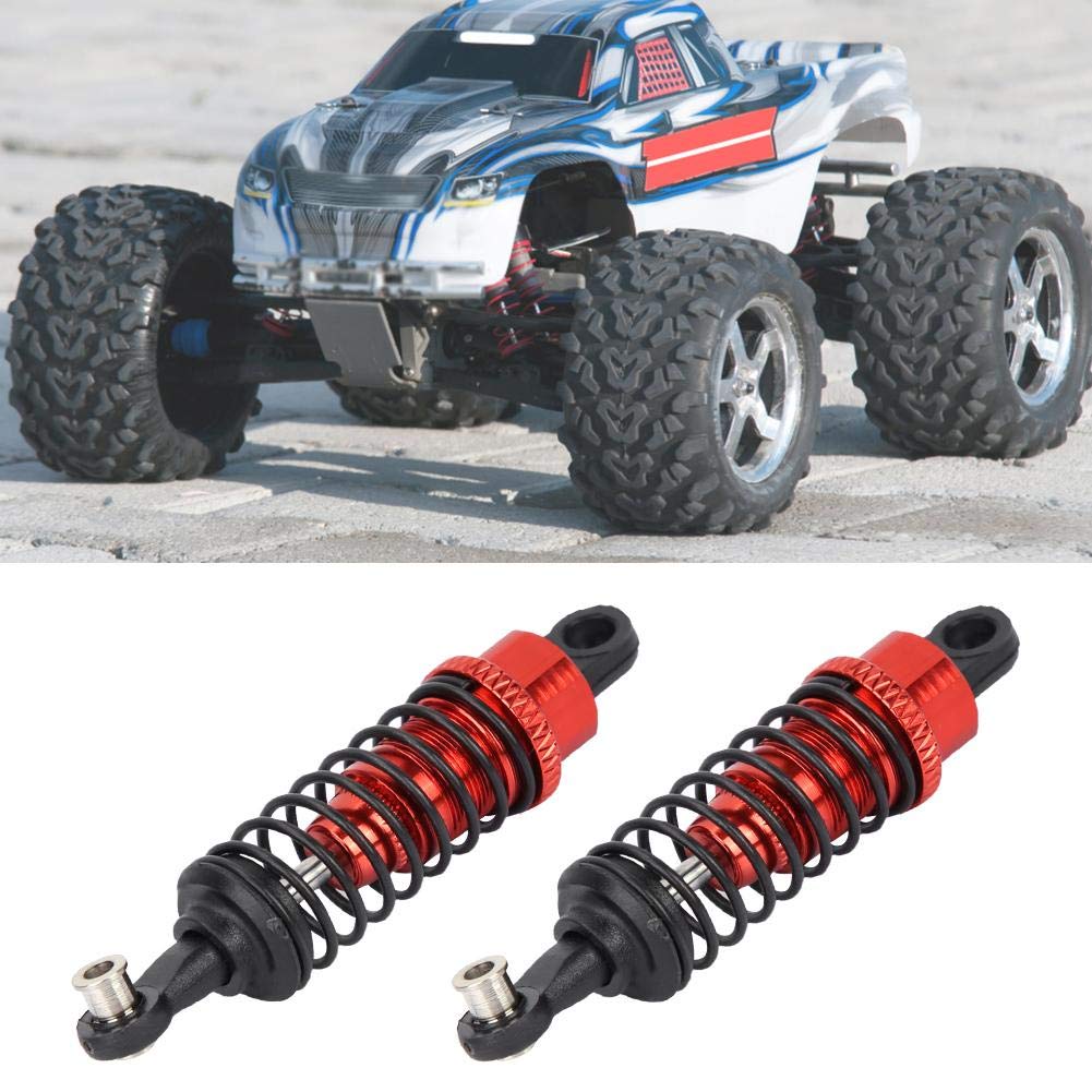 1 Pair 65mm Red Metal Shock Absorber Damper for 1:18 RC Model Car - High Performance RC Car Spare Parts & Accessories - Perfect for Off-Road Racing and DIY RC Car Upgrades