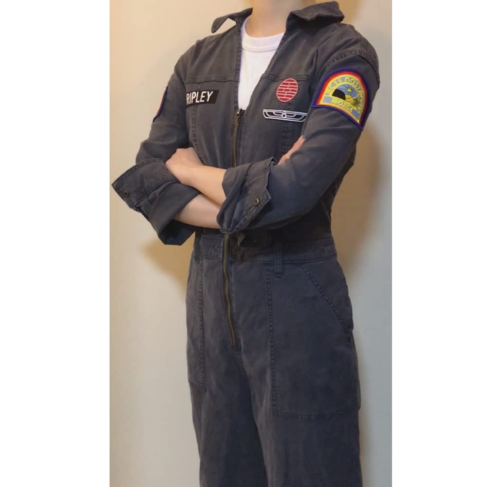 USCSS Nostromo Crew Ripley Halloween Costume Patches - Embroidered Iron-On Alien Movie Patch Set for Cosplay, Jackets & DIY Crafts