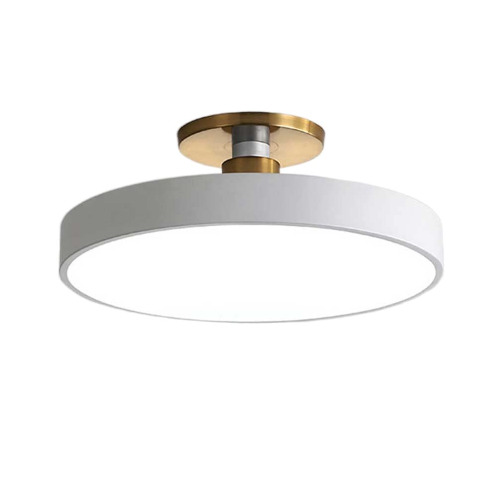 3-Color Dimmable LED Flush Mount Ceiling Light - Modern Minimalist Dome Fixture for Bedroom, Kitchen & Balcony | Energy Saving Close-to-Ceiling Installation | Perfect for Ambient Lighting in Living Spaces